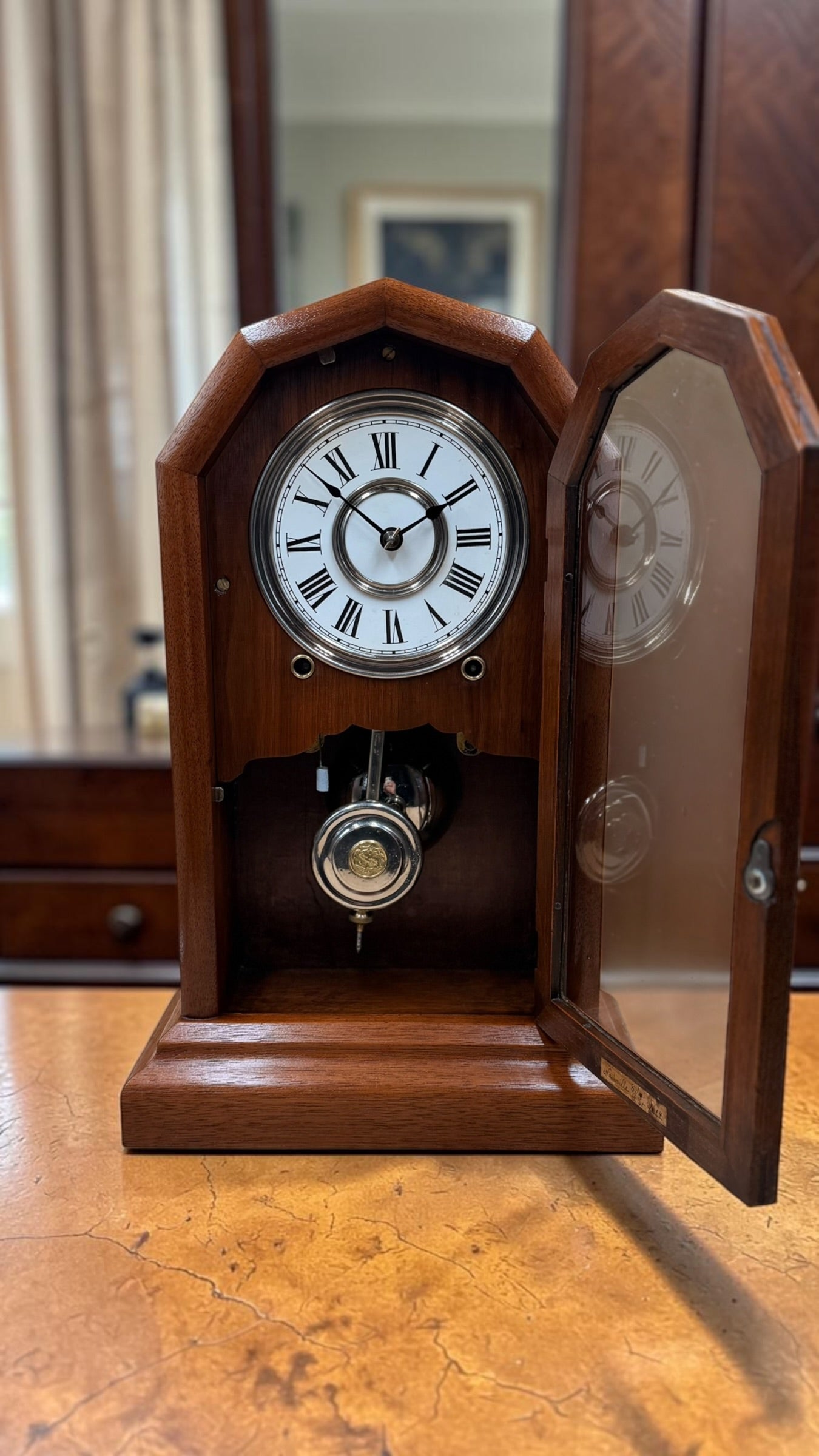 Antique Seth Thomas Nashville Clock – 8-Day Keywind Mantel Clock