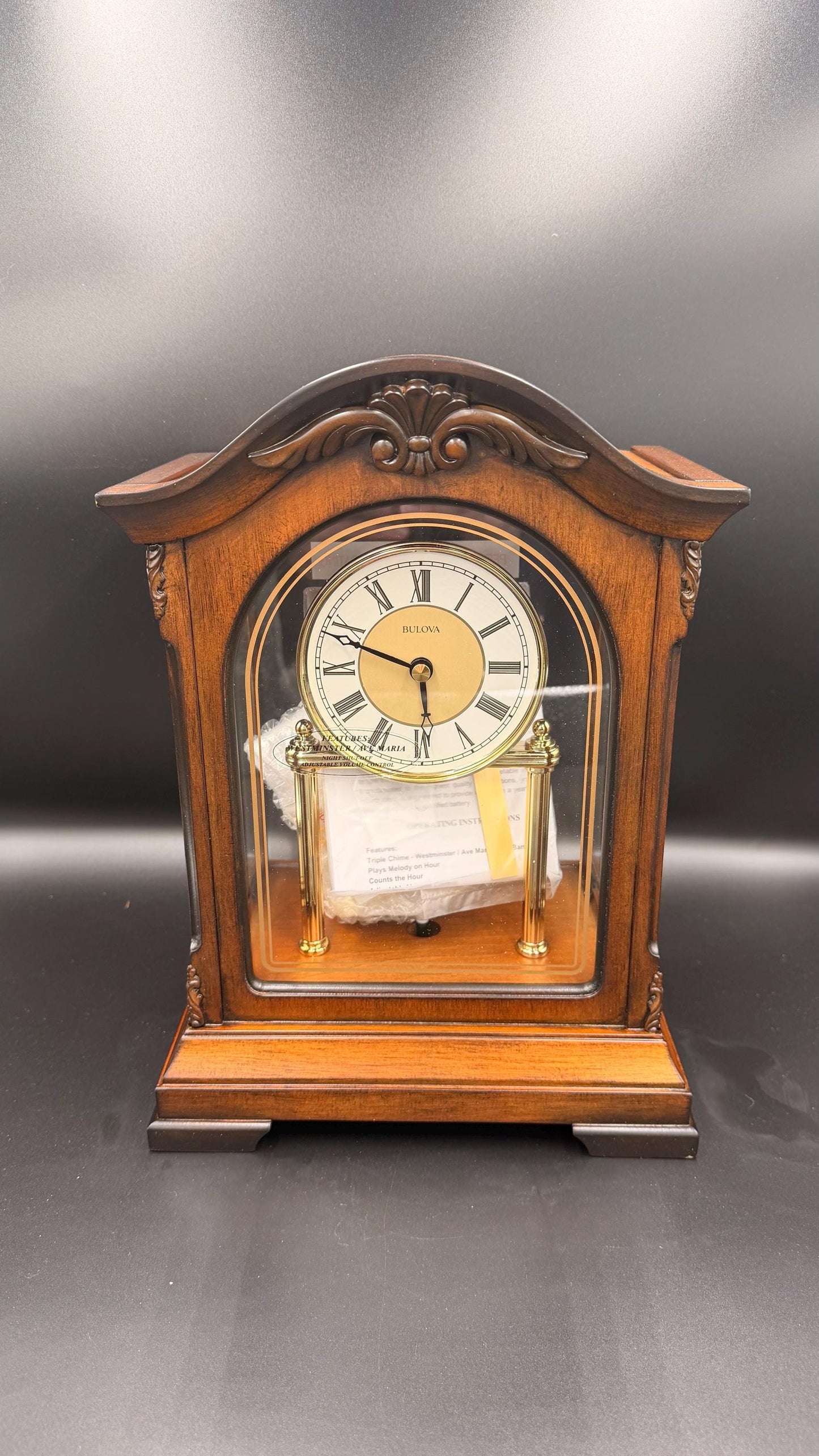 Bulova Durant B1845 Mantel Clock – Westminster Chime – Brand New in Box