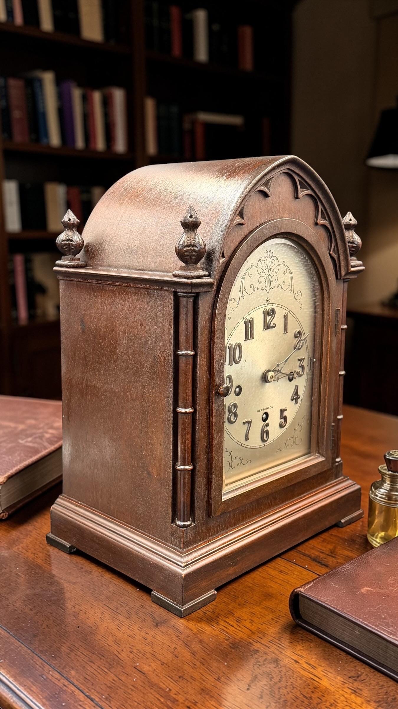 Antique Herschede Westminster Chime Mantel Clock Working Cincinnati USA