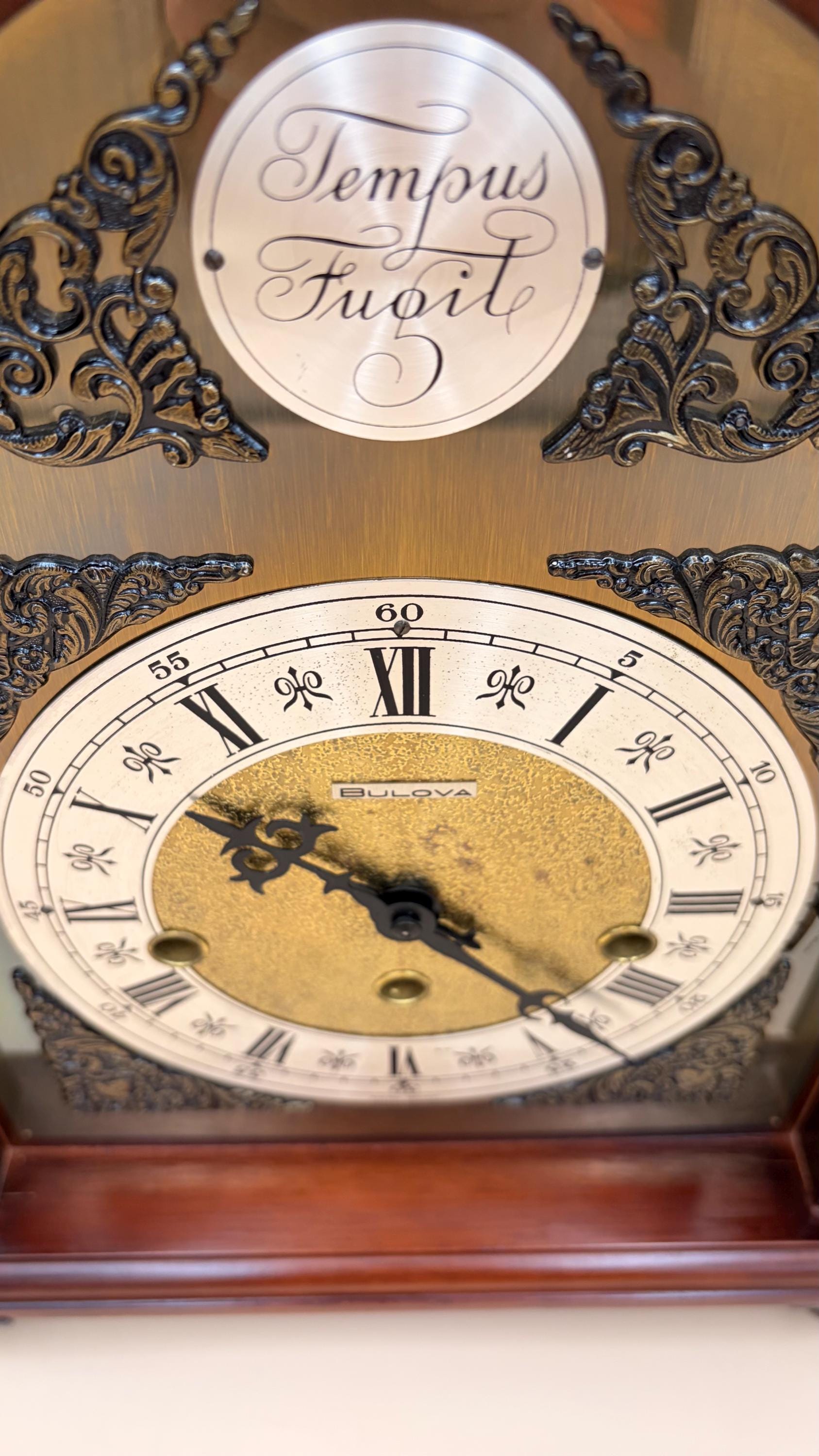 Antique Bulova Triple Chime Bracket Clock – detail image 7