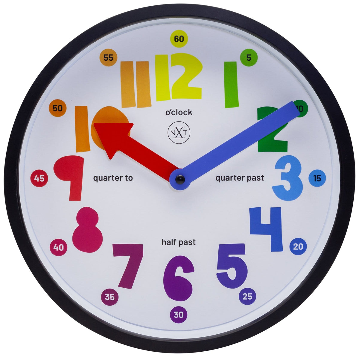 7357 Sophia Colorful Numeral Wall Clock