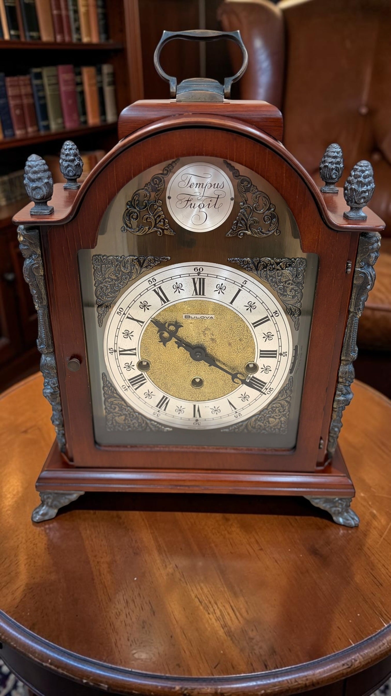 Antique Bulova Triple Chime Bracket Clock