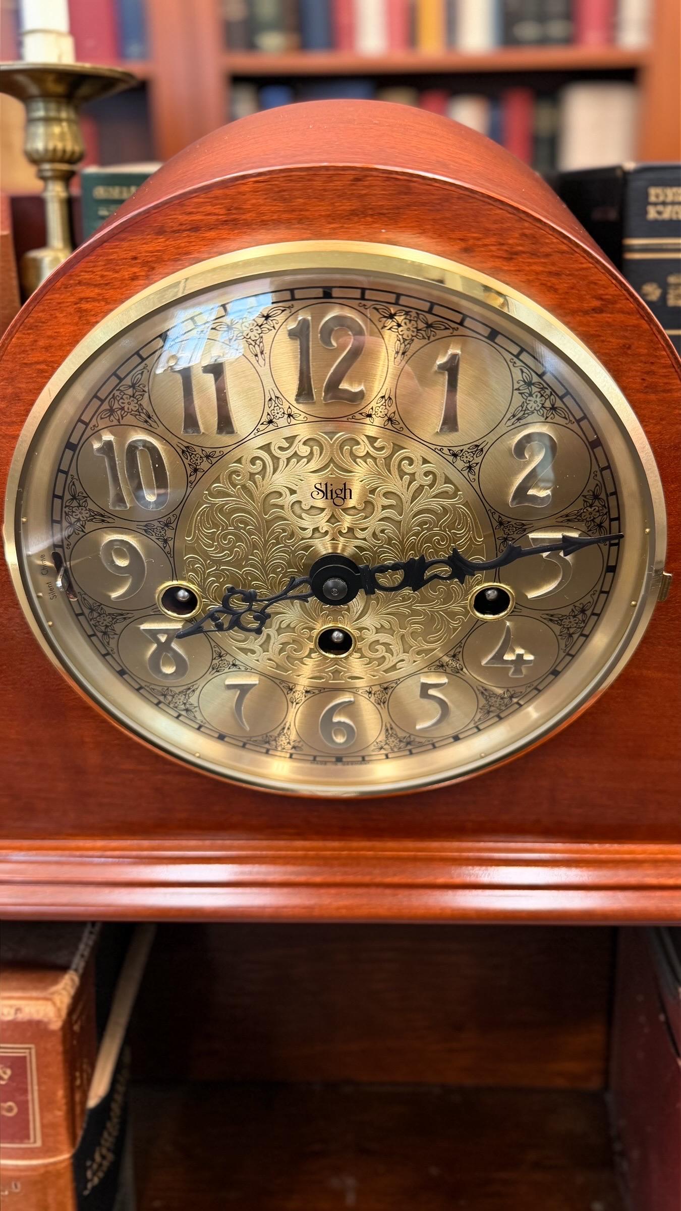 Sligh Mantel Clock – Hermle Mechanical Westminster Chime Wood Case