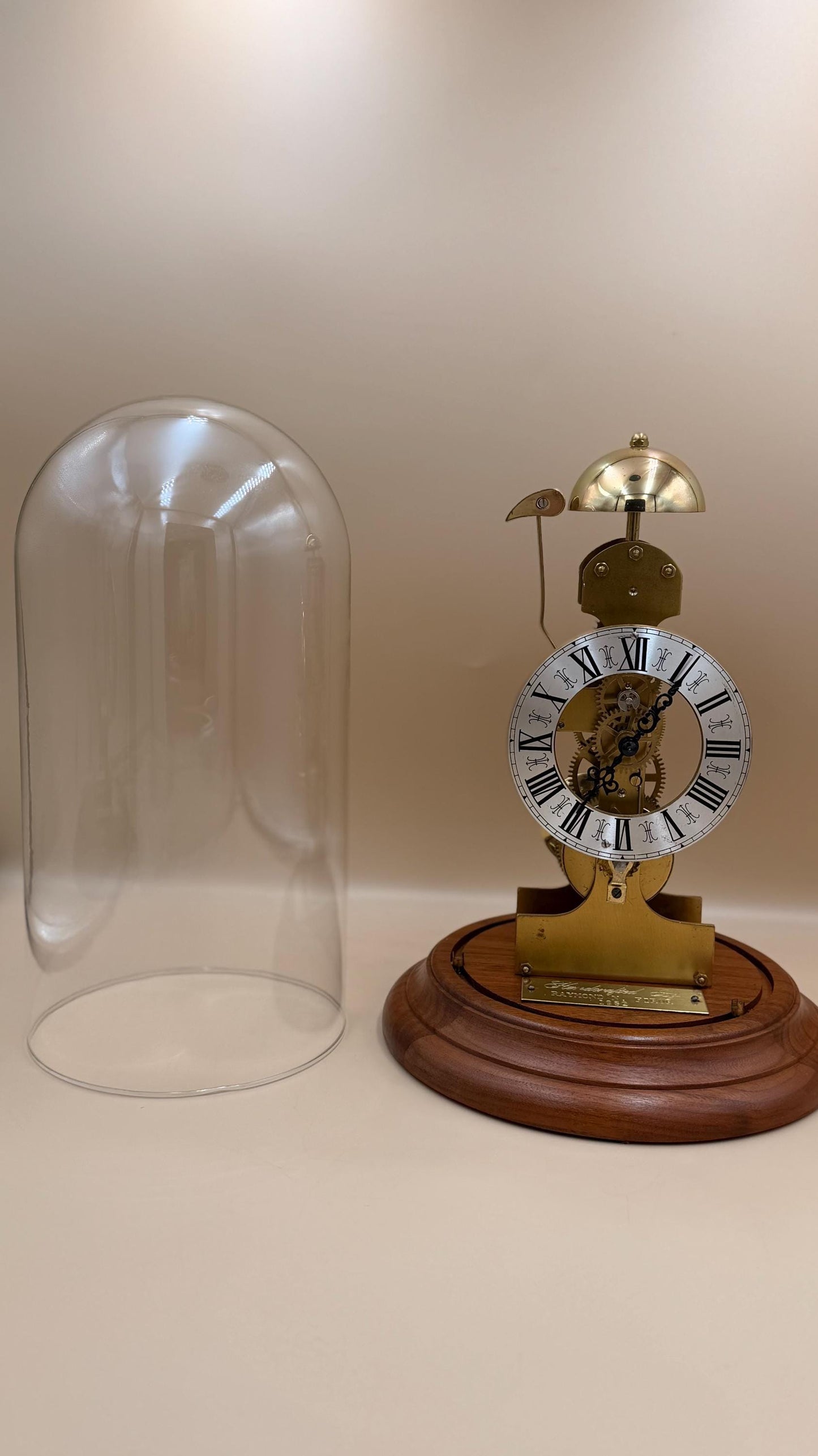 Vintage Kieninger Skeleton Clock – German Brass Bell Strike – Serviced