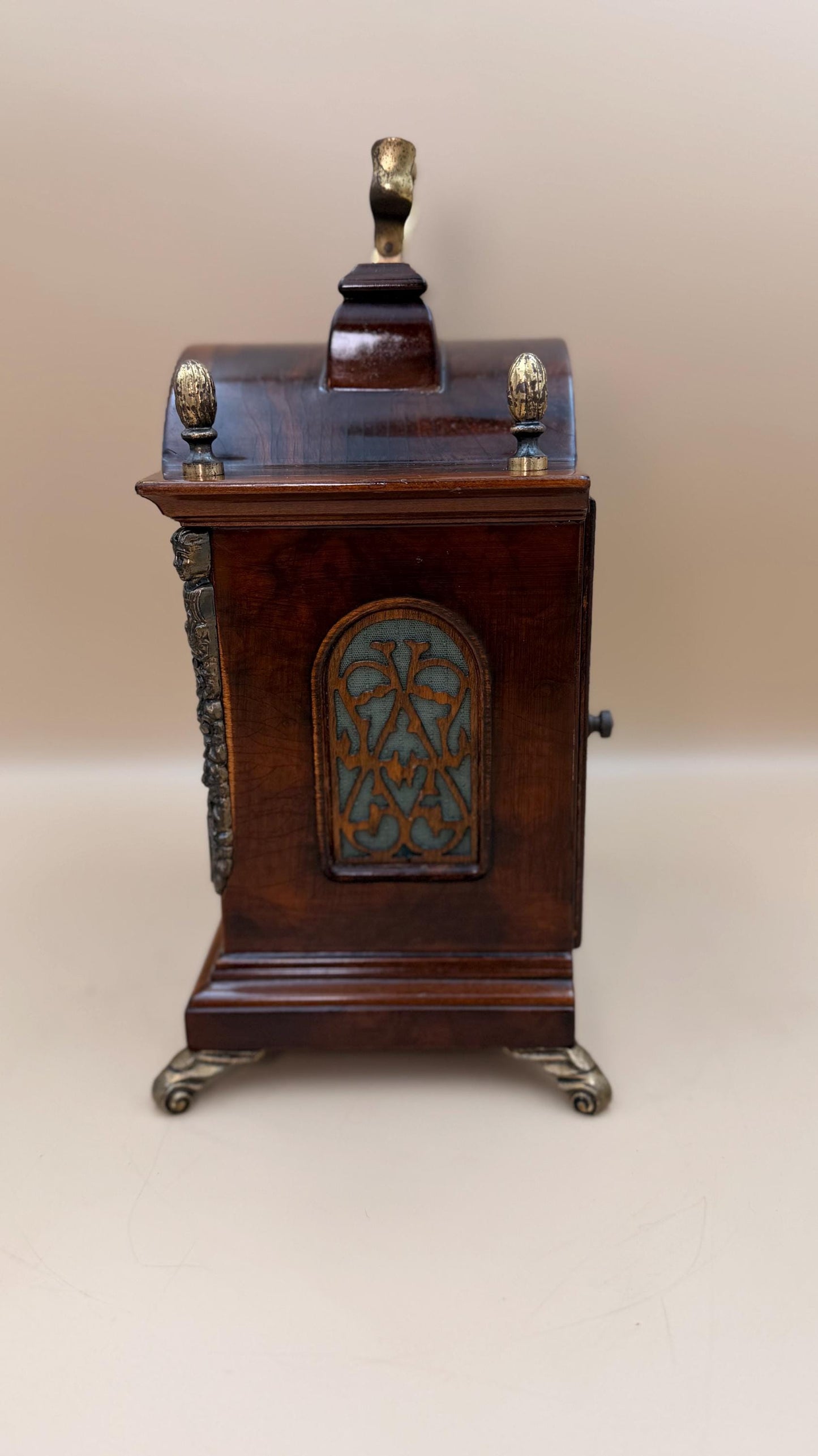 Antique Warmink (Wuba) Dutch Mantel Clock – Moon Phase Dial – Bell Strike – Serviced & Working