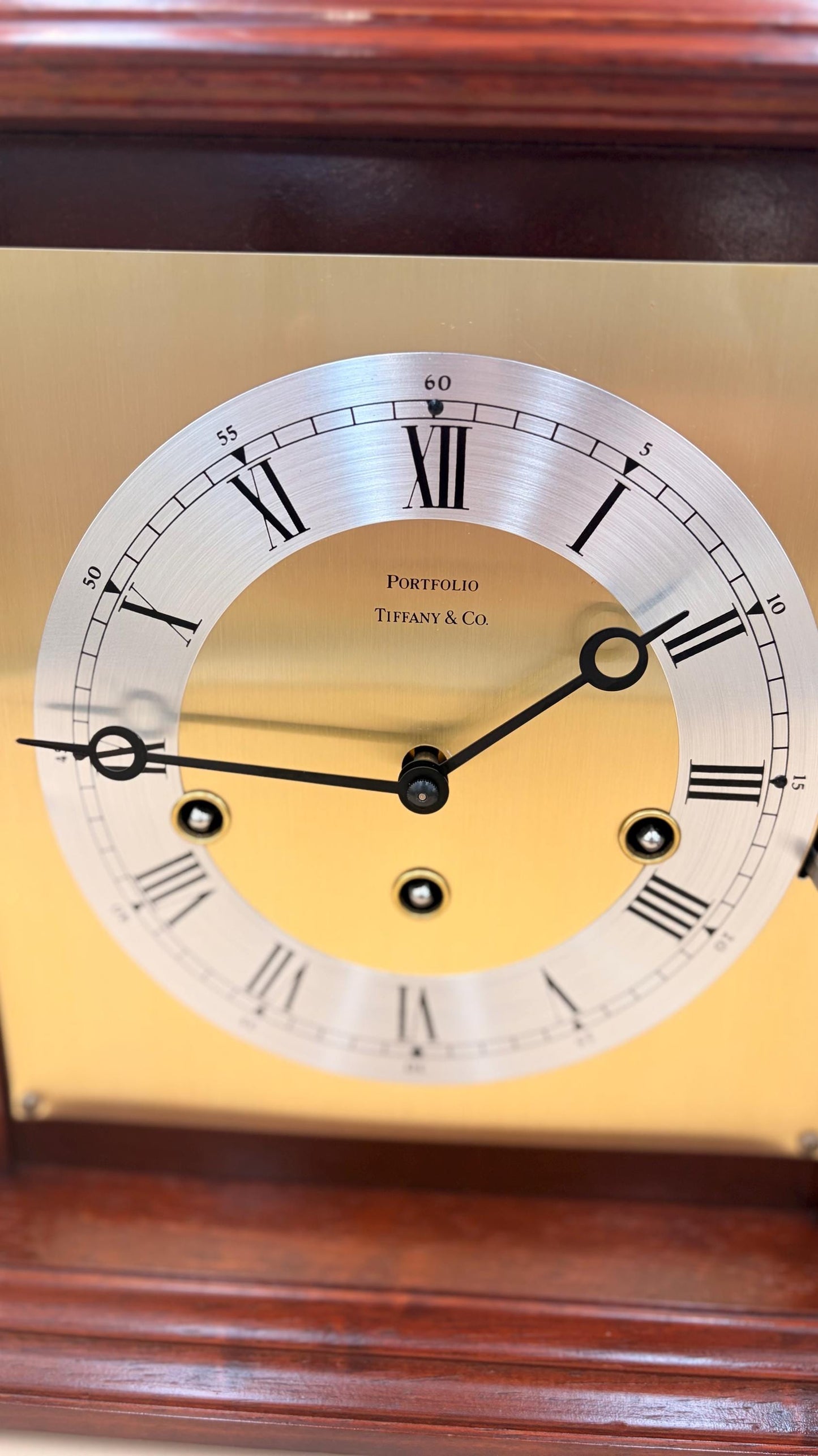 Tiffany & Co. Mechanical Mantel Clock – Chiming Bracket Clock – Freshly Serviced – With Original Tiffany Paperwork