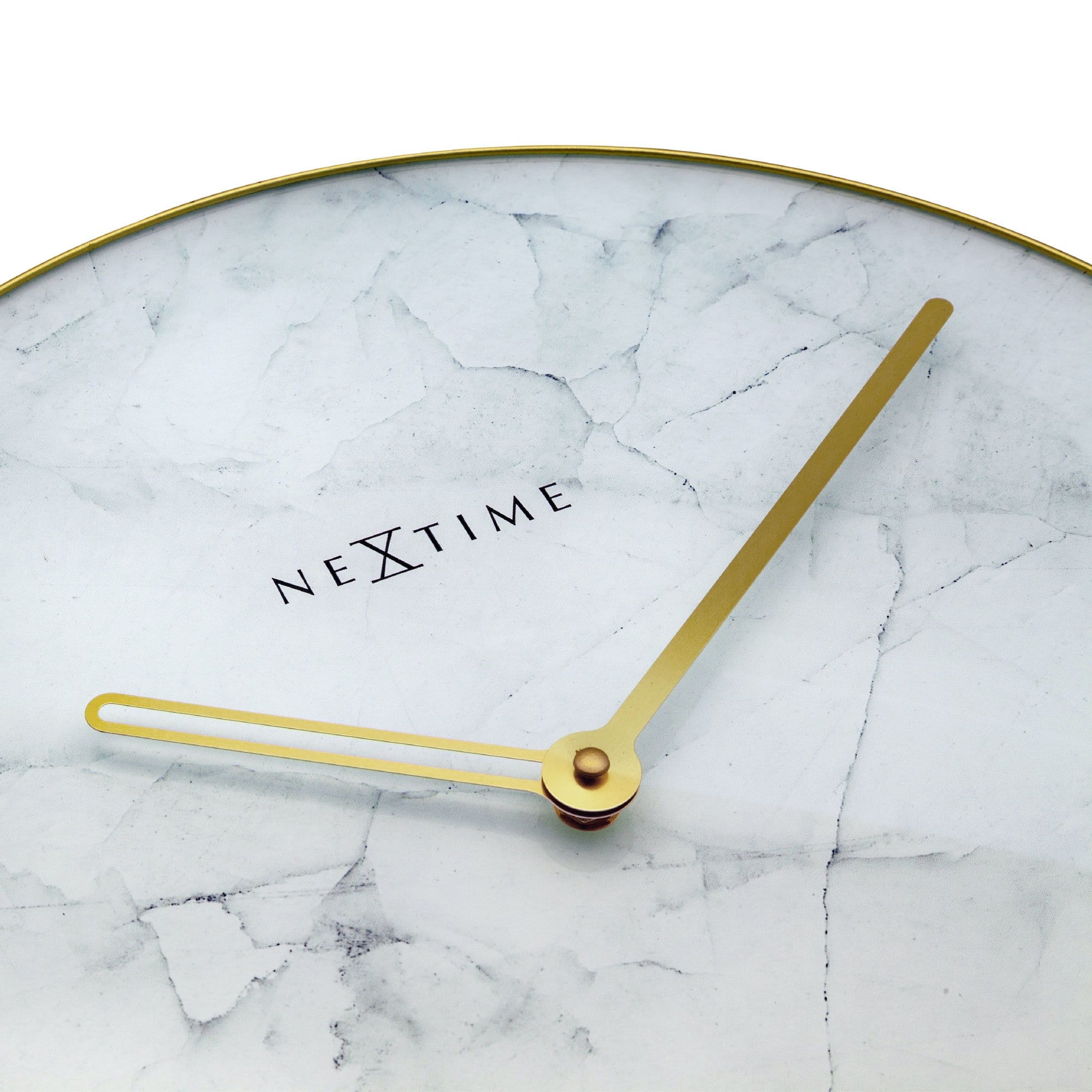 Marble Wall Clock - Luxury Decor -  Silent Movement - 15.7 inches -  (NeXtime 8189)