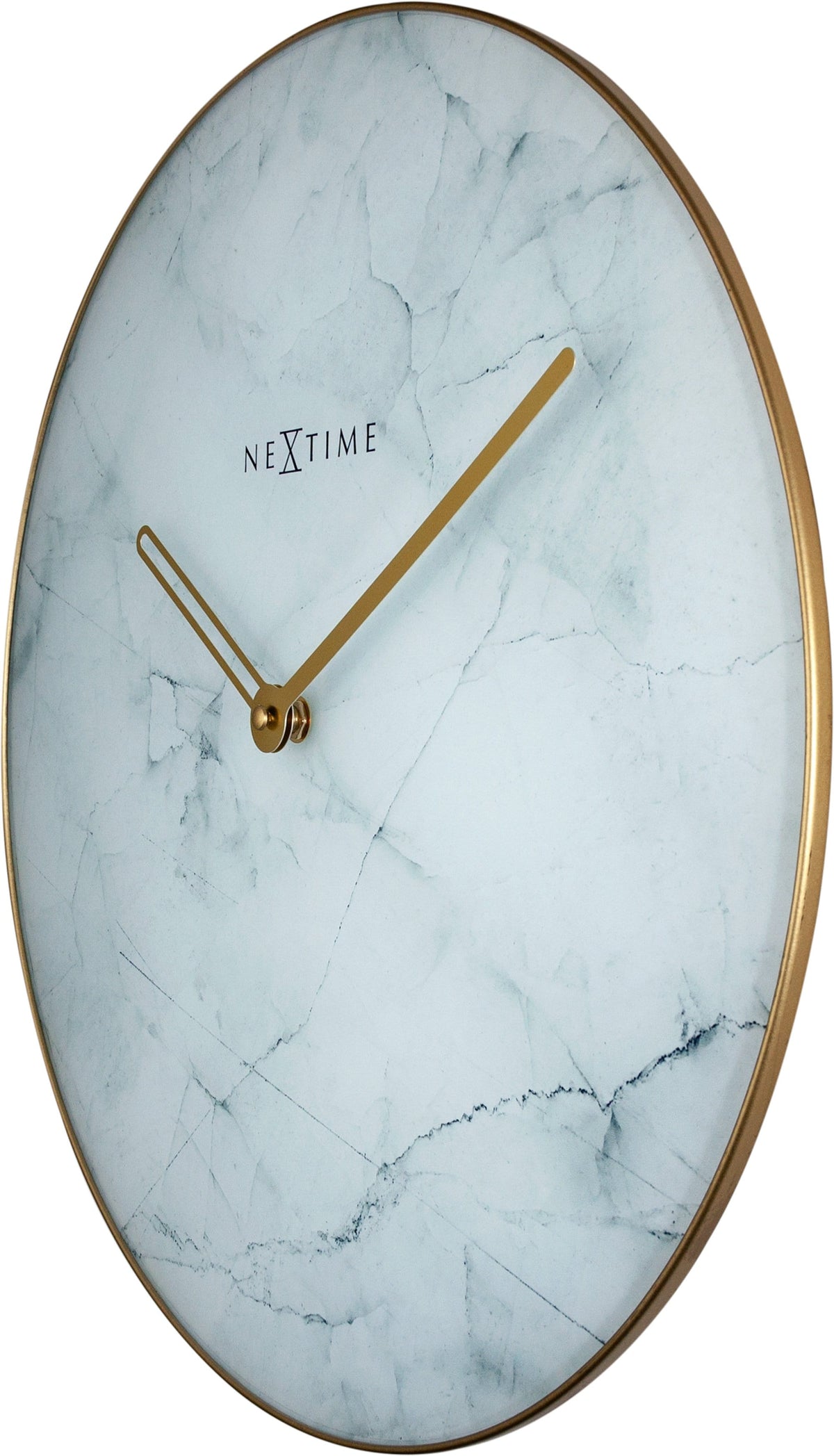 Marble Wall Clock - Luxury Decor -  Silent Movement - 15.7 inches -  (NeXtime 8189)