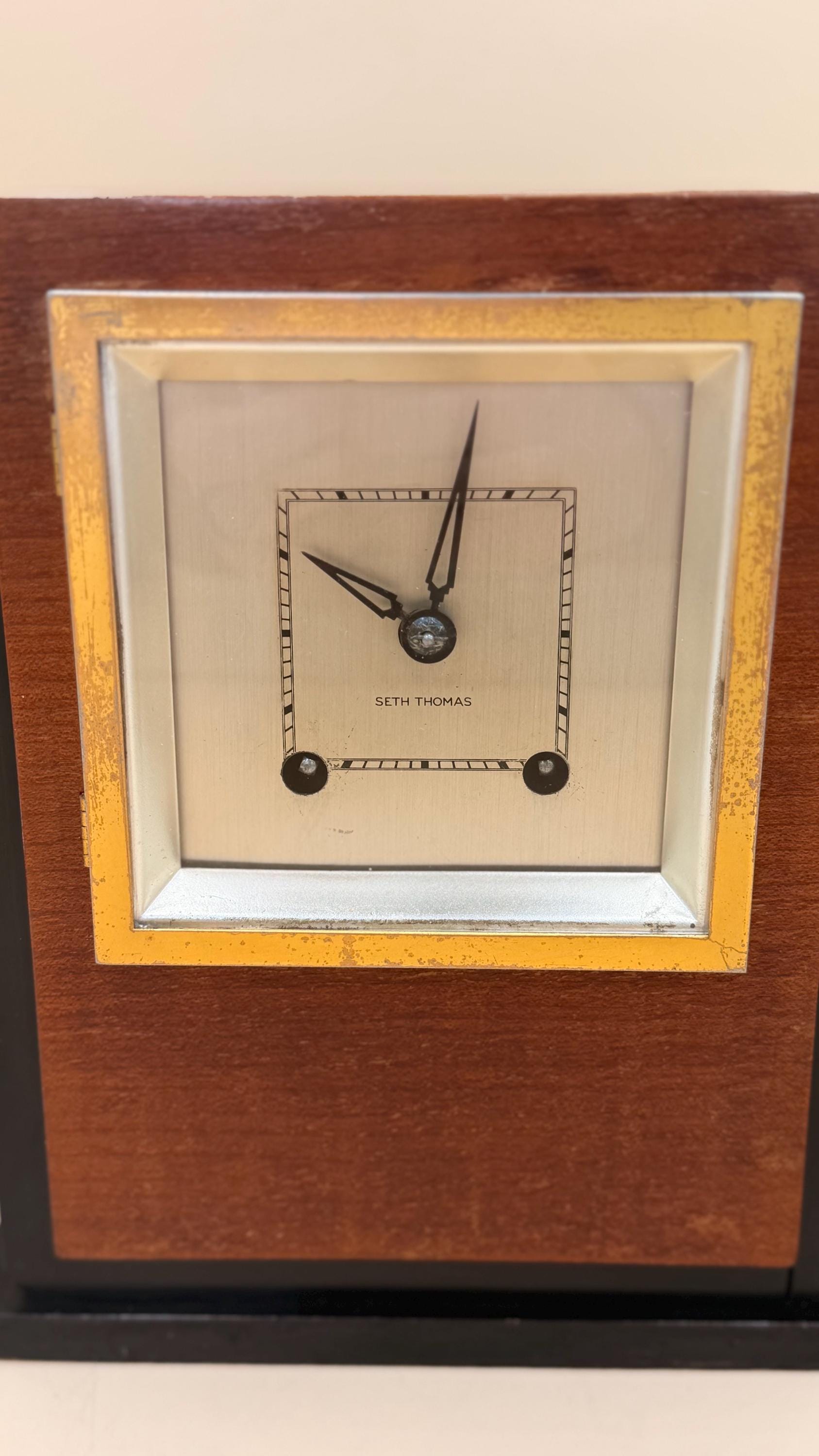 Seth Thomas Art Deco Mantel Clock – Mechanical Wind-Up, Recently Serviced
