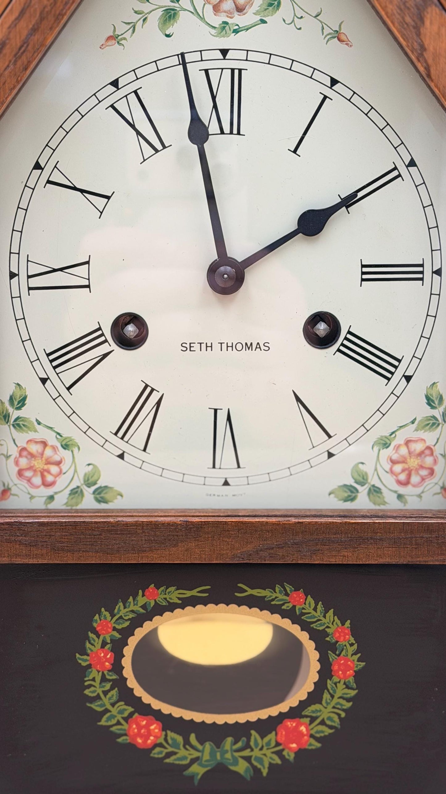Vintage Seth Thomas Oak Mantel Clock – Gothic Style, Hour Strike