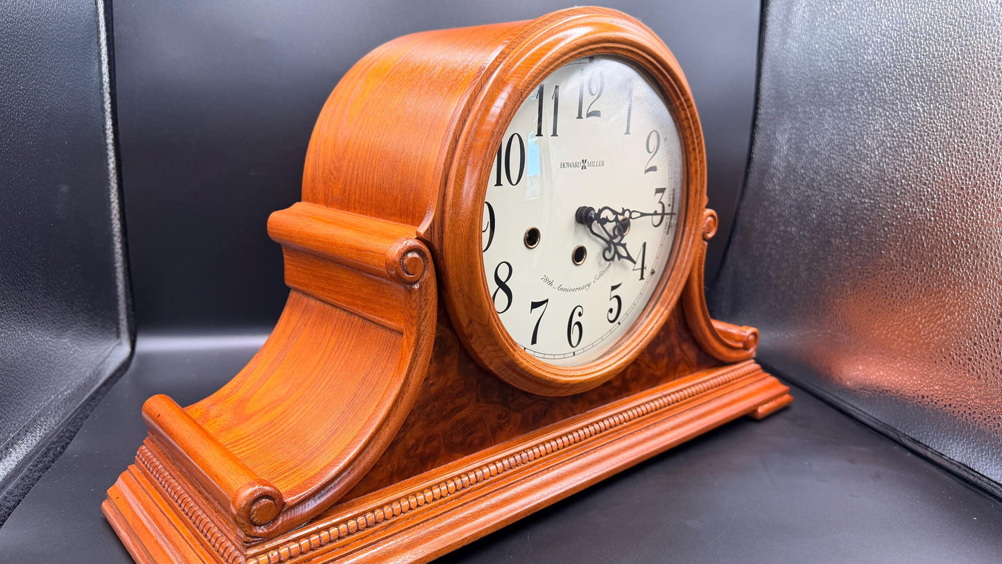 Howard Miller Hadley 78th Anniversary Edition - Burl Wood Mantel Clock – Kieninger Westminster Chime