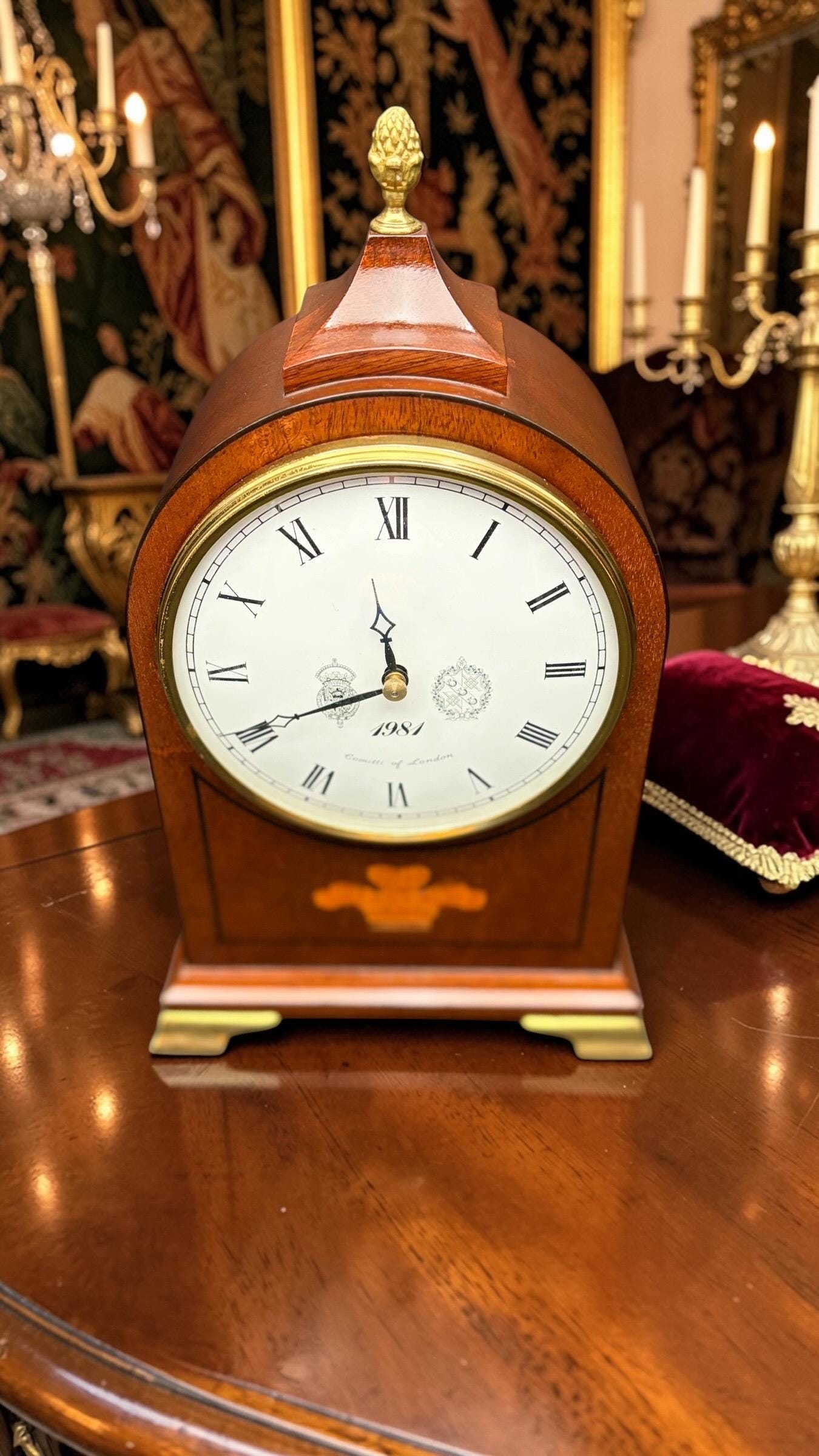 1981 Royal Wedding Mahogany Mantel Clock – Comitti, Limited Edition