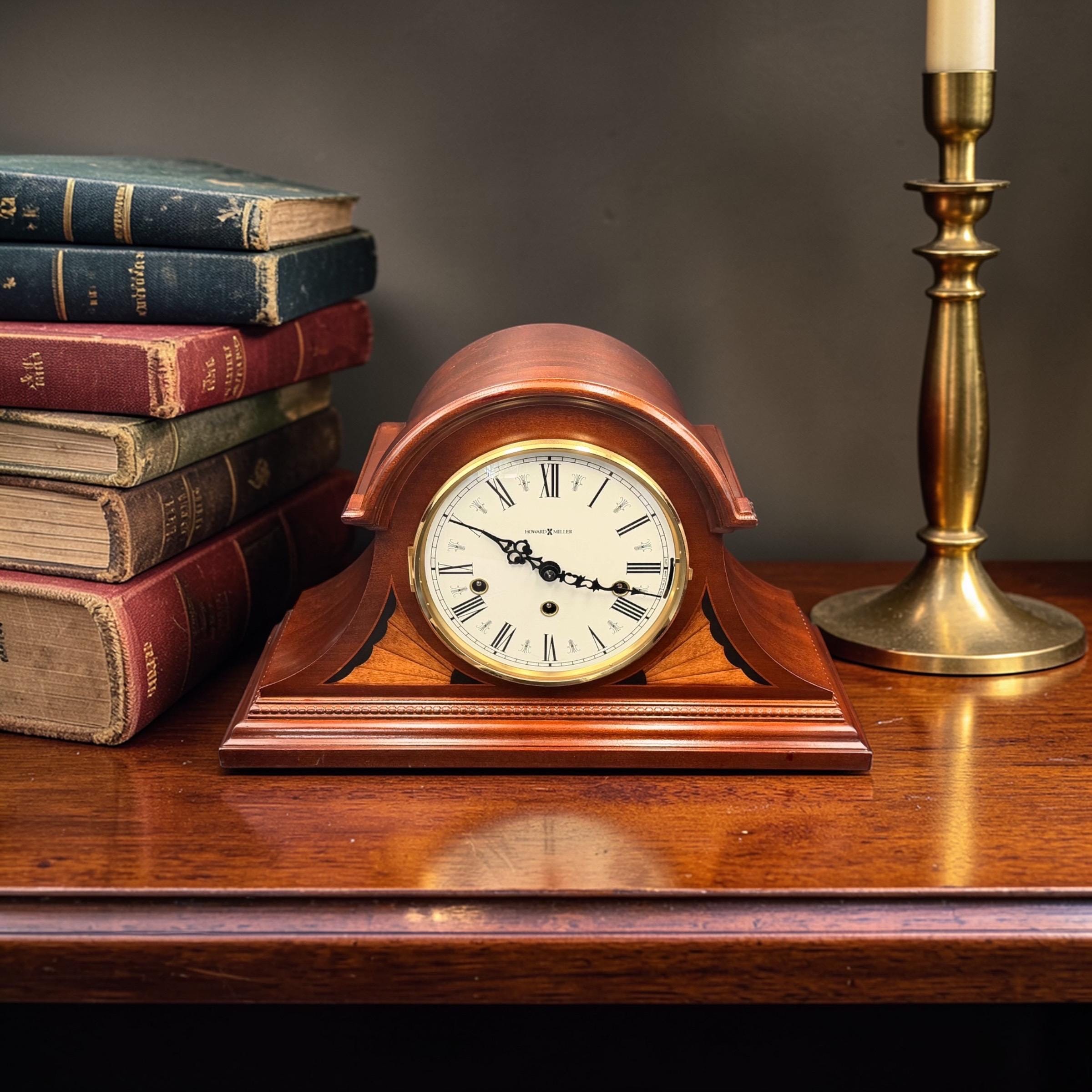 Howard Miller Downing Mantel Clock – Kieninger Triple Chime Inlaid Wood