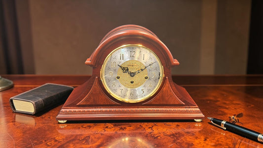 Howard Miller Barrett Mantel Clock – 76th Anniversary Edition – NOS – Kieninger German Mechanical Westminster Chime – Beveled Glass