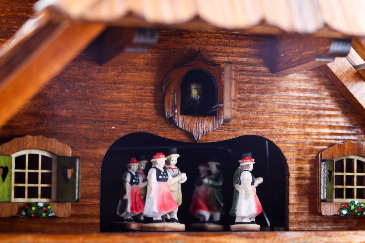 Anton Schneider 8TMT 1019/9 Roofer's Clock cuckoo clock, detail view