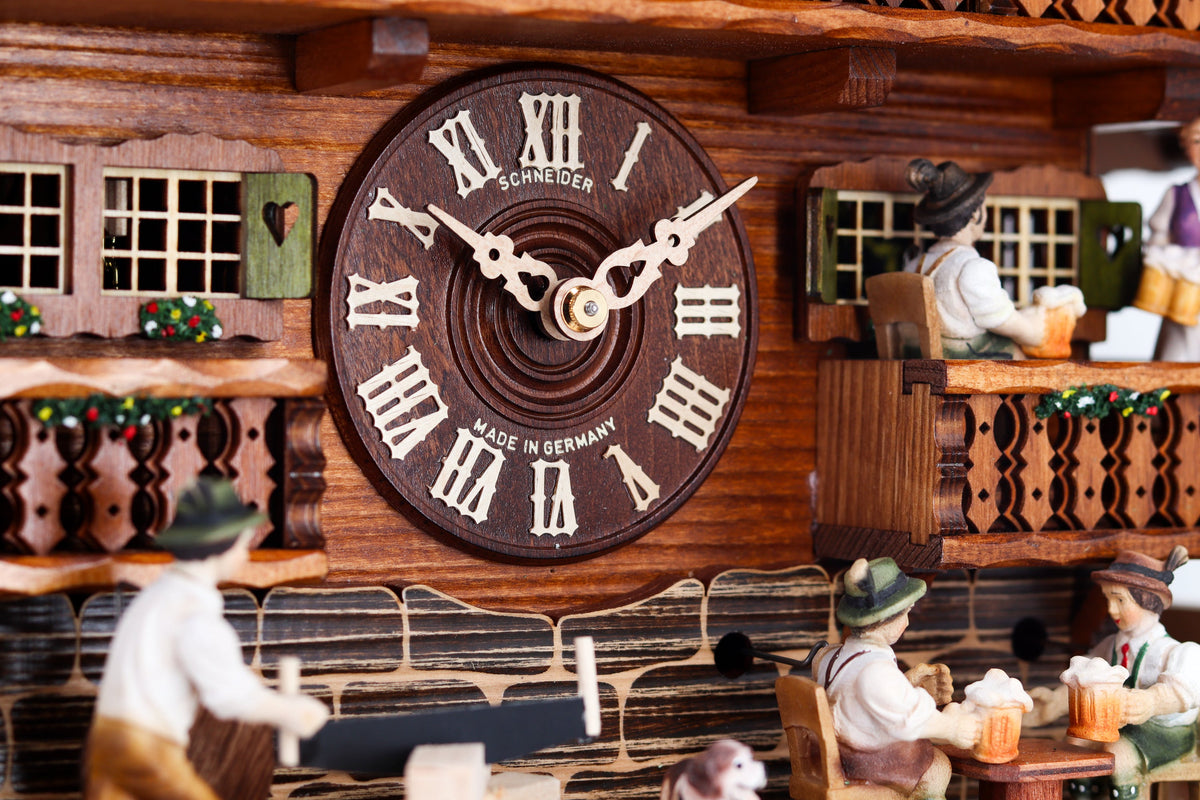 Anton Schneider 8TMT 1019/9 Roofer's Clock cuckoo clock, detail view