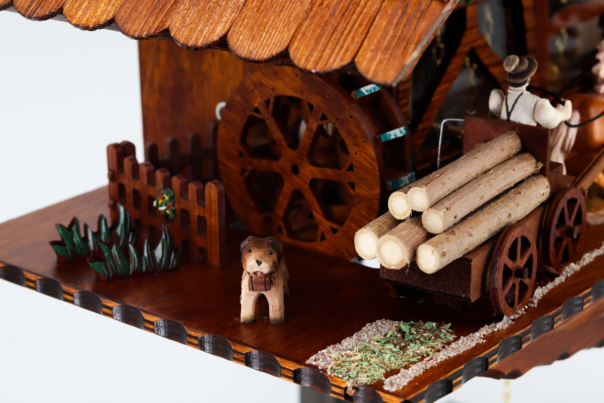 Anton Schneider 8TMT 1595/9 Sawmill cuckoo clock, detail view