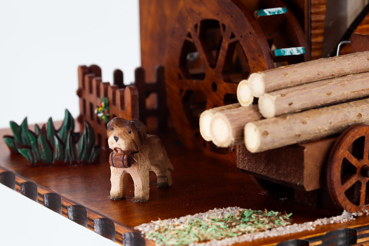 Anton Schneider 8TMT 1595/9 Sawmill cuckoo clock, detail view