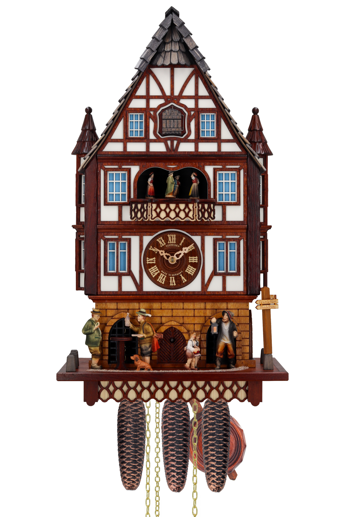 Anton Schneider 8TMT 1220/9 Town Hall Alsfeld cuckoo clock, additional view