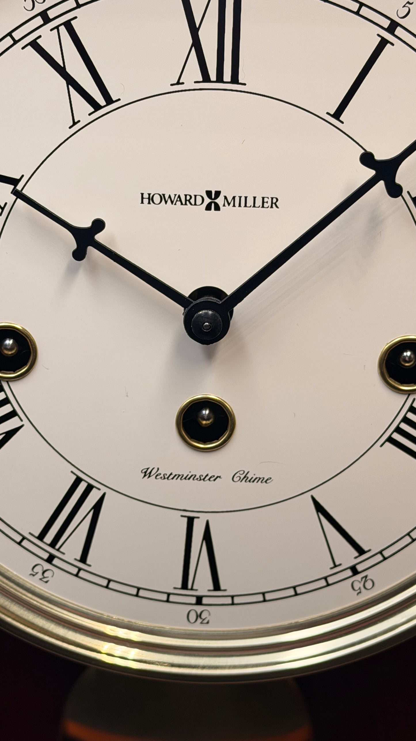 Vintage Howard Miller Westminster Chime Mantel Clock – German Hermle Mechanical Pendulum Movement