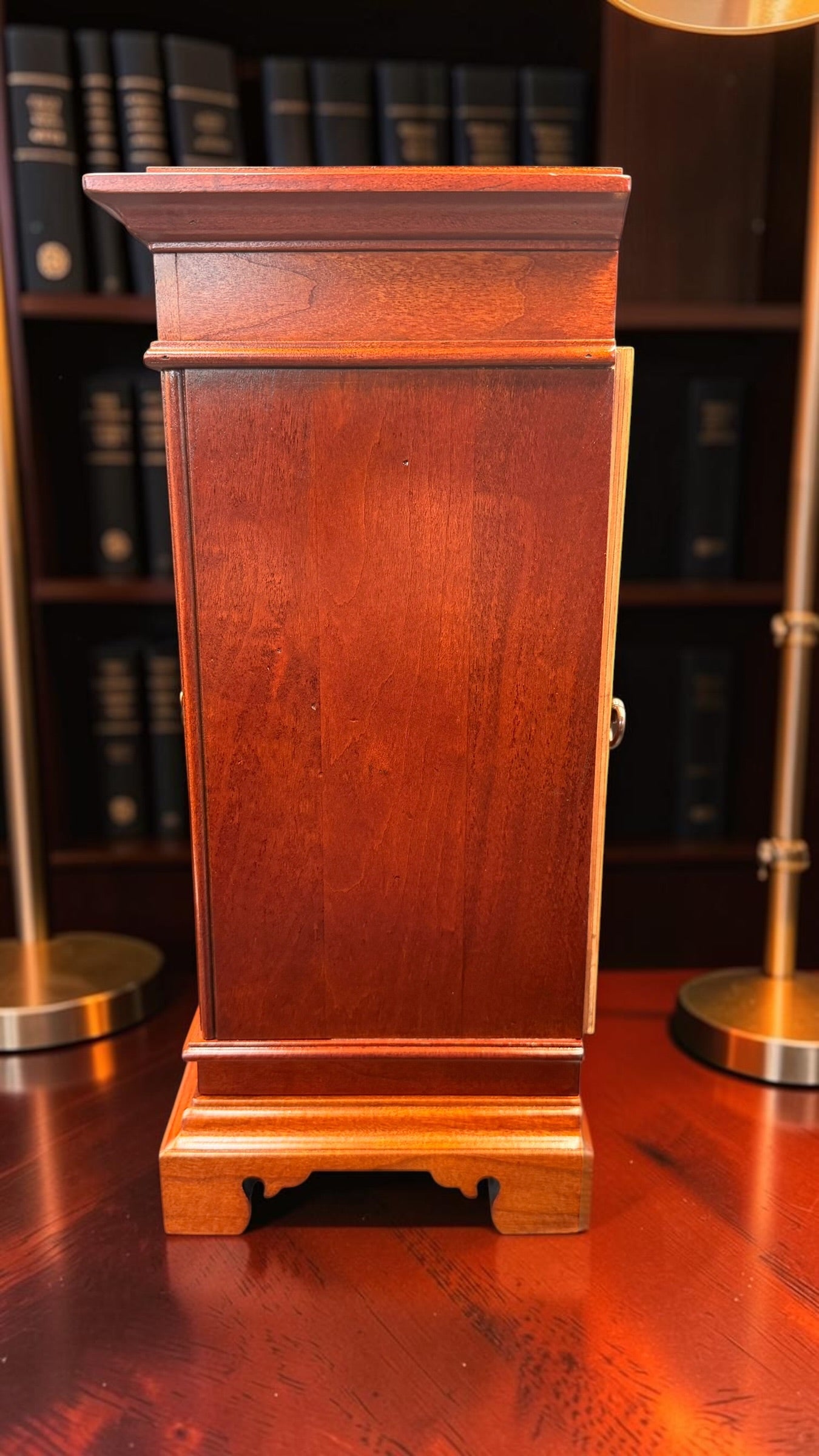 Howard Miller Mahogany Mantel Clock – Hermle Triple Chime Movement