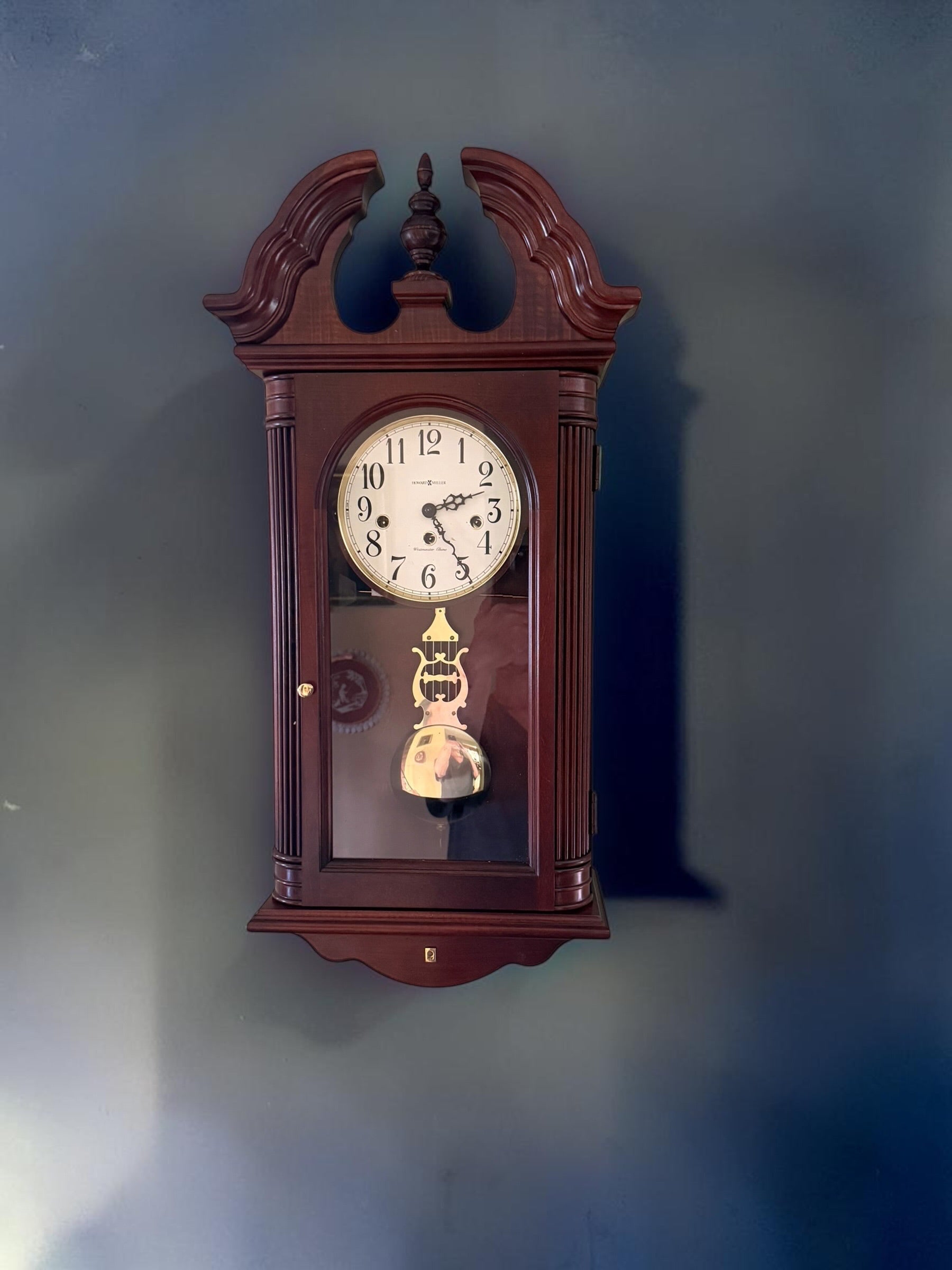 Howard Miller 613-653 New Old Stock Wall Clock in Factory Box | Key Wound Westminster Chime Clock | Hermle Movement