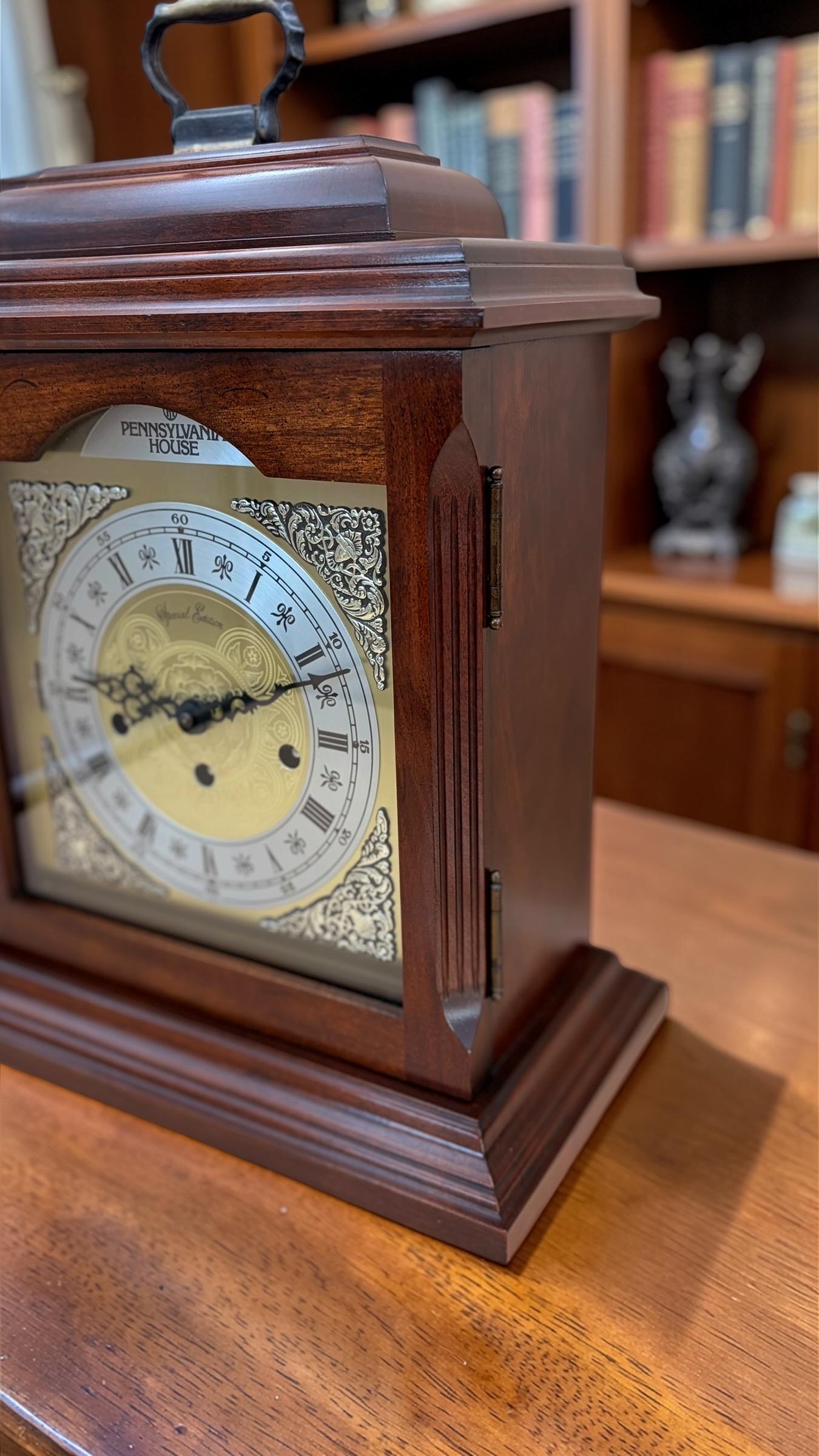 Pennsylvania House Mantel Clock – Brand New Hermle Movement – Westminster Chime – Heirloom Mechanical Bracket Clock