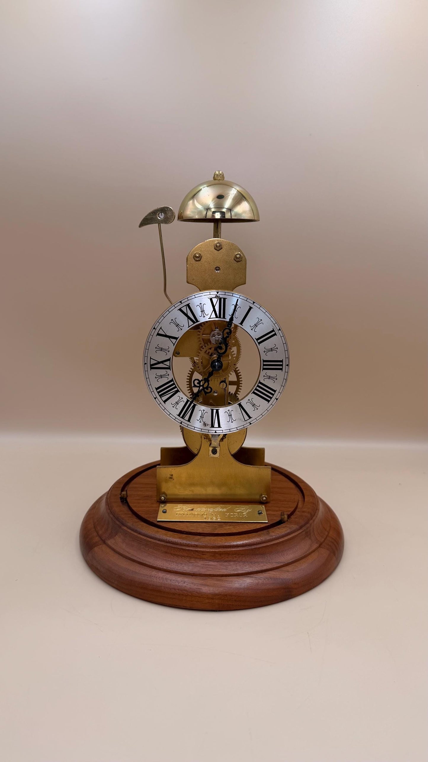 Vintage Kieninger Skeleton Clock – German Brass Bell Strike – Serviced