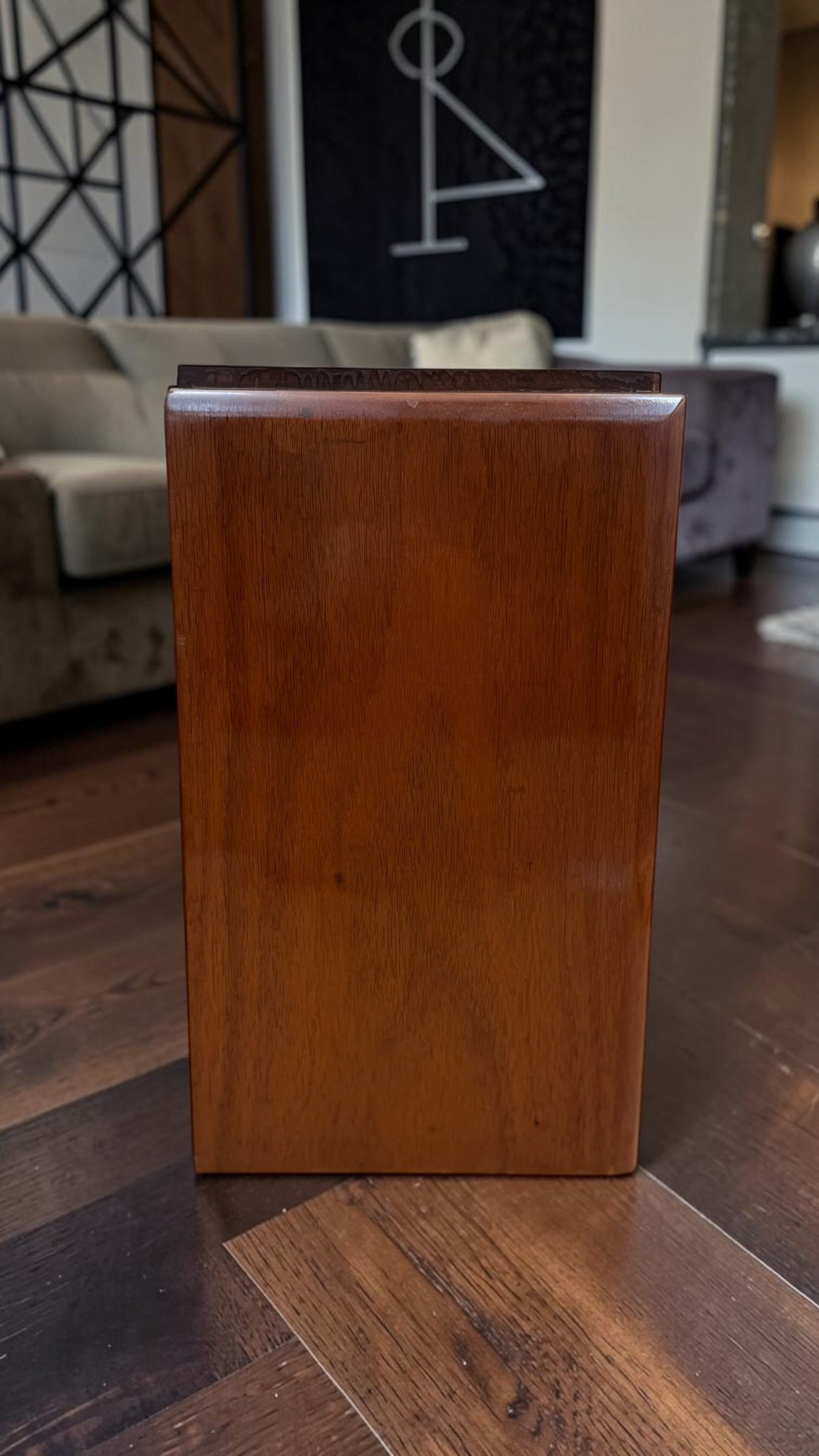 Vintage Seth Thomas “Chime 57” Mantel Clock – Art Deco Chevron Case - Needs Service