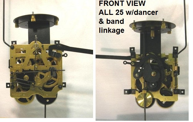 Regula 25/41BL 1-Day Musical Cuckoo Clock Movement — 74 mm Dancer Platform & Band Linkage