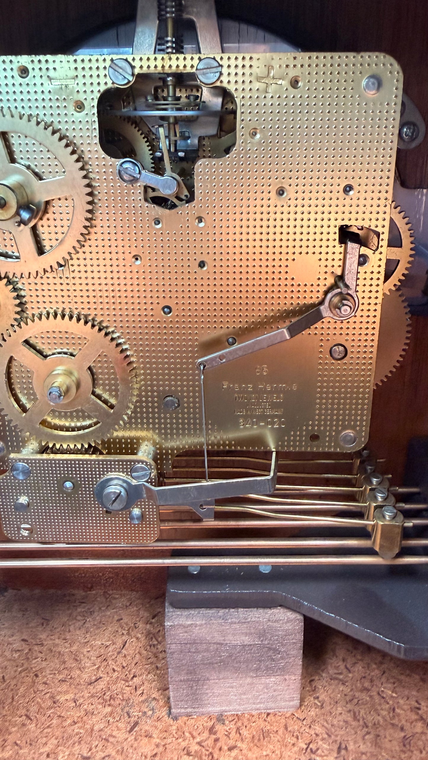 Vintage Baldwin Piano & Organ Company Mantel Clock | Westminster Chime | German Hermle Mechanical Movement