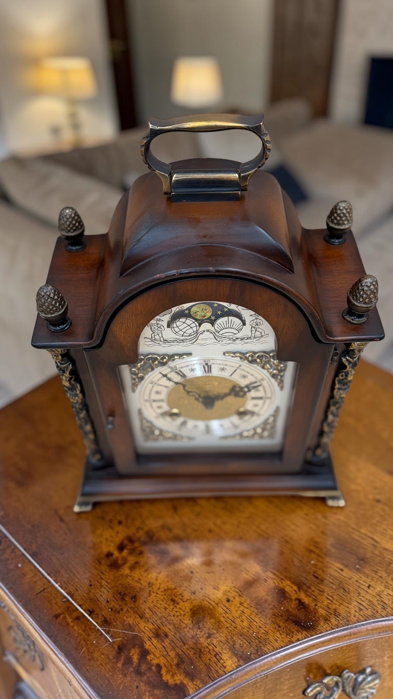 Hermle Bracket Mantel Clock – New Movement, Bim-Bam Strike