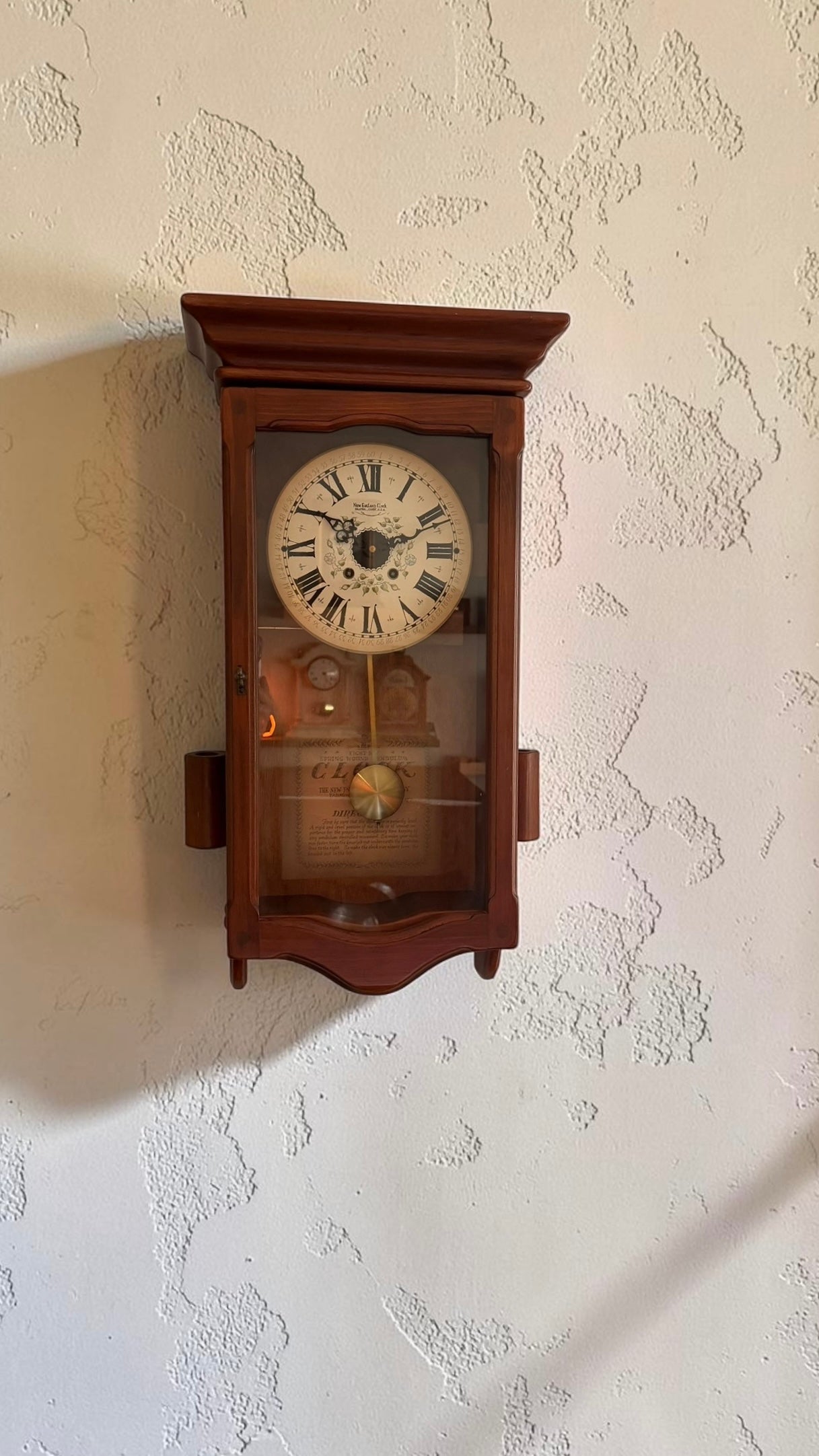 Vintage New England Clock Wall Clock – 8-Day Bim Bam Chime