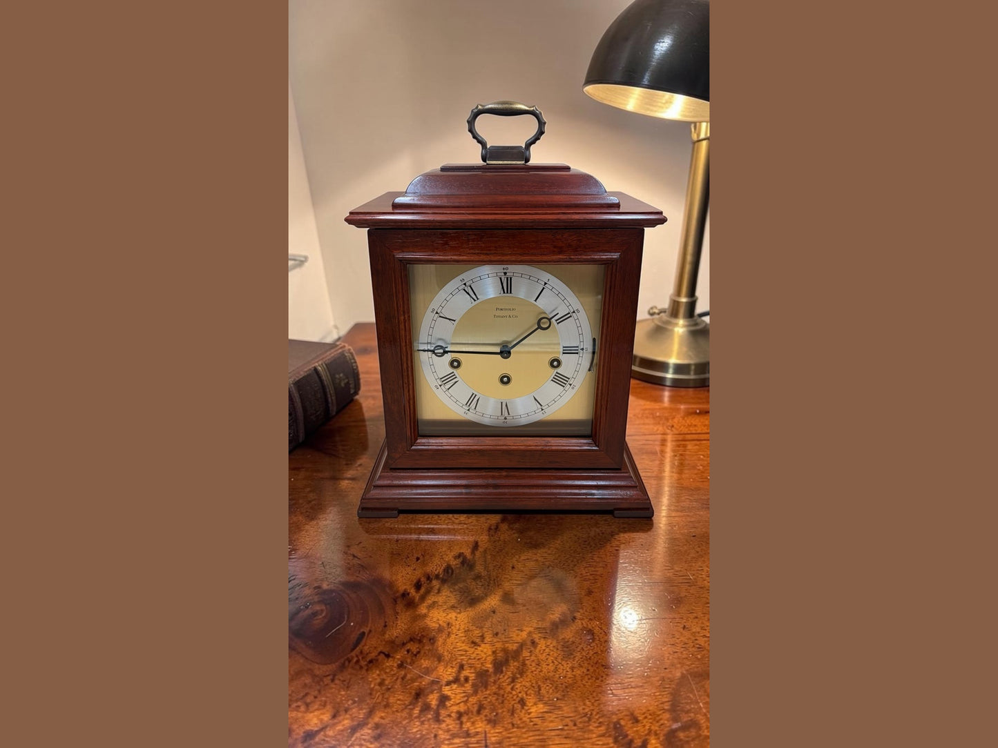Tiffany & Co. Mechanical Mantel Clock – Chiming Bracket Clock – Freshly Serviced – With Original Tiffany Paperwork