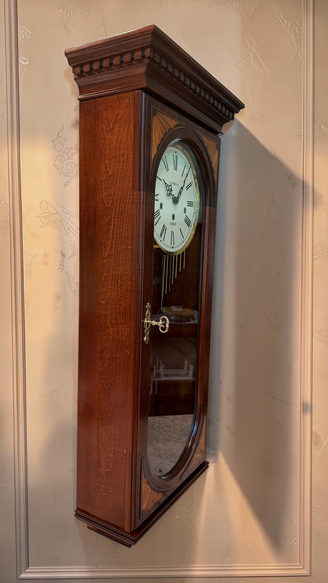 Howard Miller Lewis Triple Chime Wall Clock | Hermle Mechanical Movement | Ambassador Collection | Like New