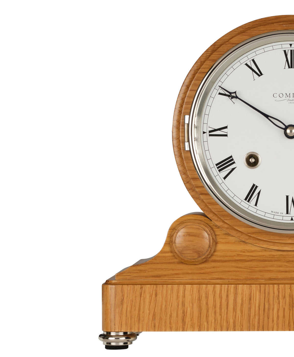 Comitti The Barrell Mantel Clock – Oak, Bell Strike – product view 4