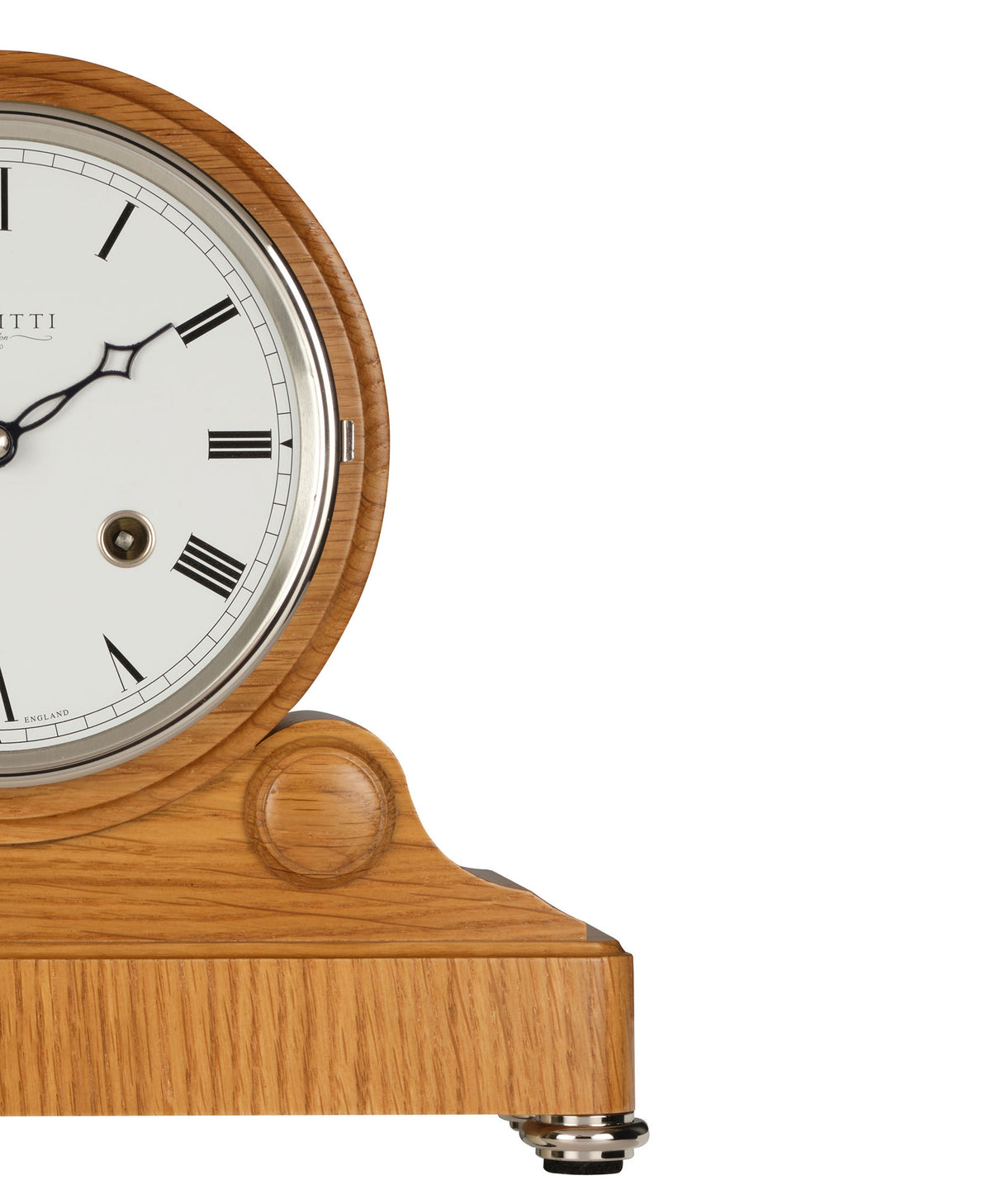 Comitti The Barrell Mantel Clock – Oak, Bell Strike – product view 5
