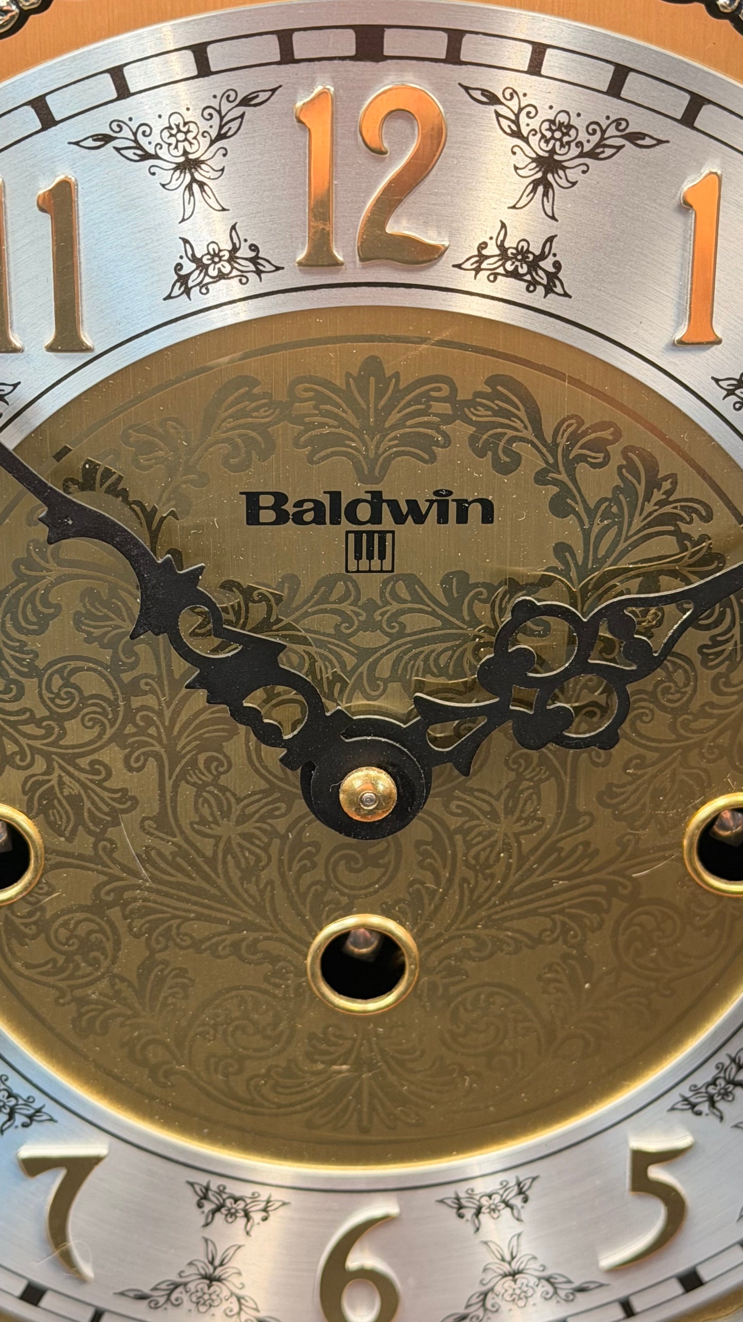 Vintage Baldwin Piano & Organ Company Mantel Clock | Westminster Chime | German Hermle Mechanical Movement