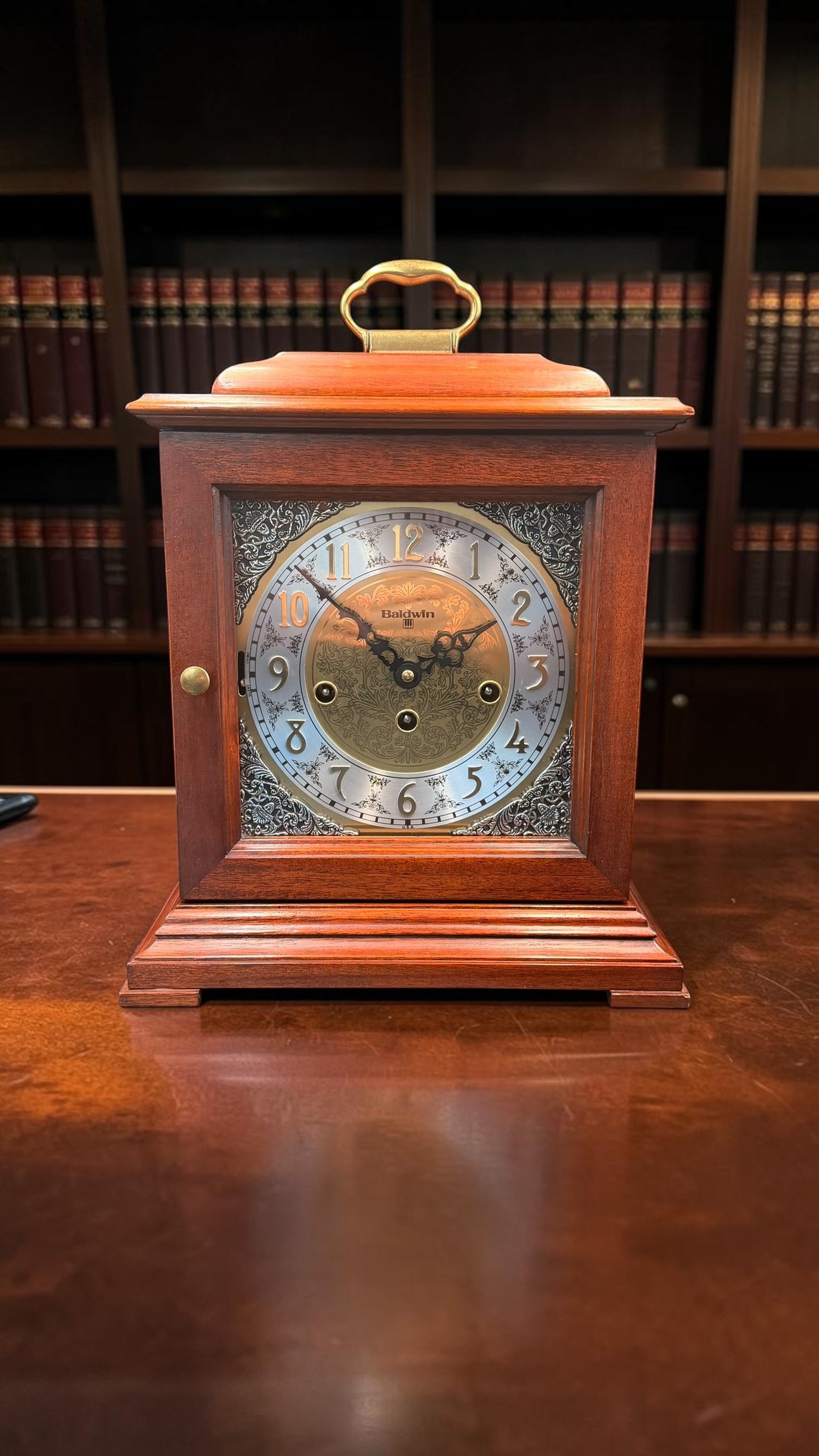 Vintage Baldwin Piano & Organ Company Mantel Clock | Westminster Chime | German Hermle Mechanical Movement