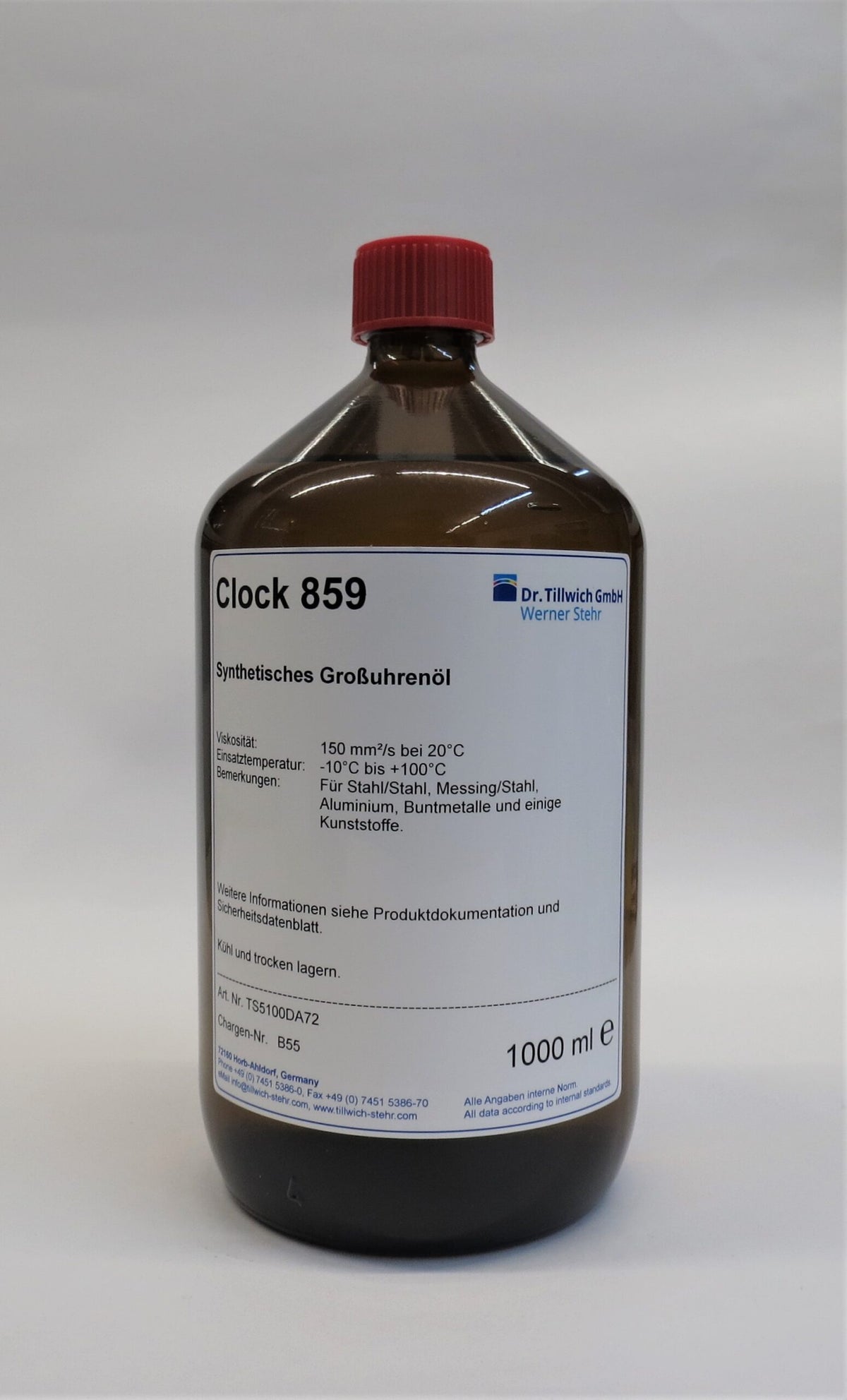 Dr. Tillwich clock oil bottles