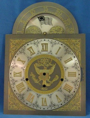 Dial-Grandfather Shape- for Urgos Orig. UW32685 Movt.- 11in W x 15.5in H Marked: Winch/Whitt/West – part D012