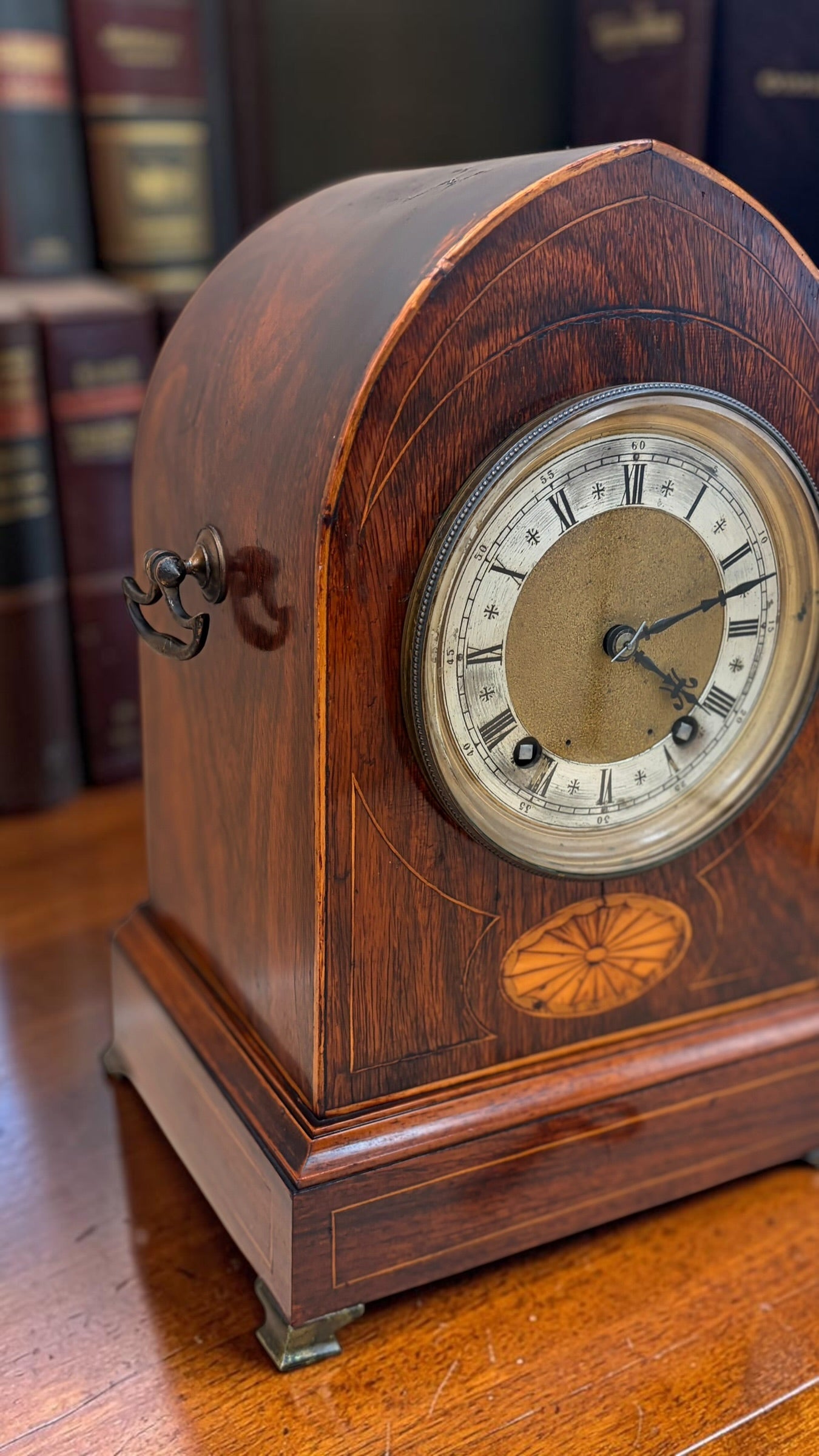 Antique Winterhalder & Hofmeier Gothic Arch Mantel Clock c.1890s — Bim-Bam Quarter Strike — German