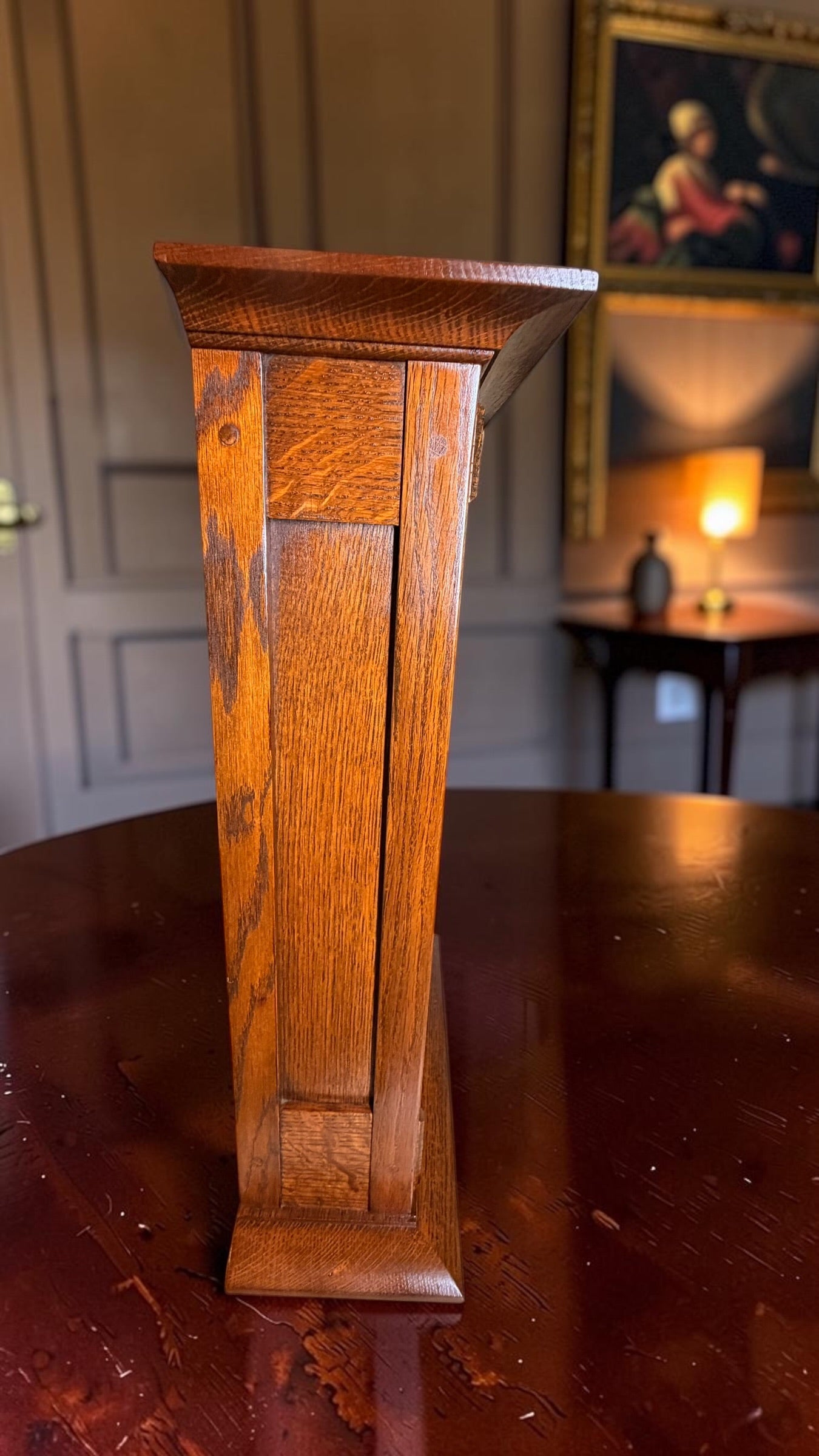 Stickley Wedding Mantel Clock | Mission Oak Onondaga Hermle Mechanical Movement