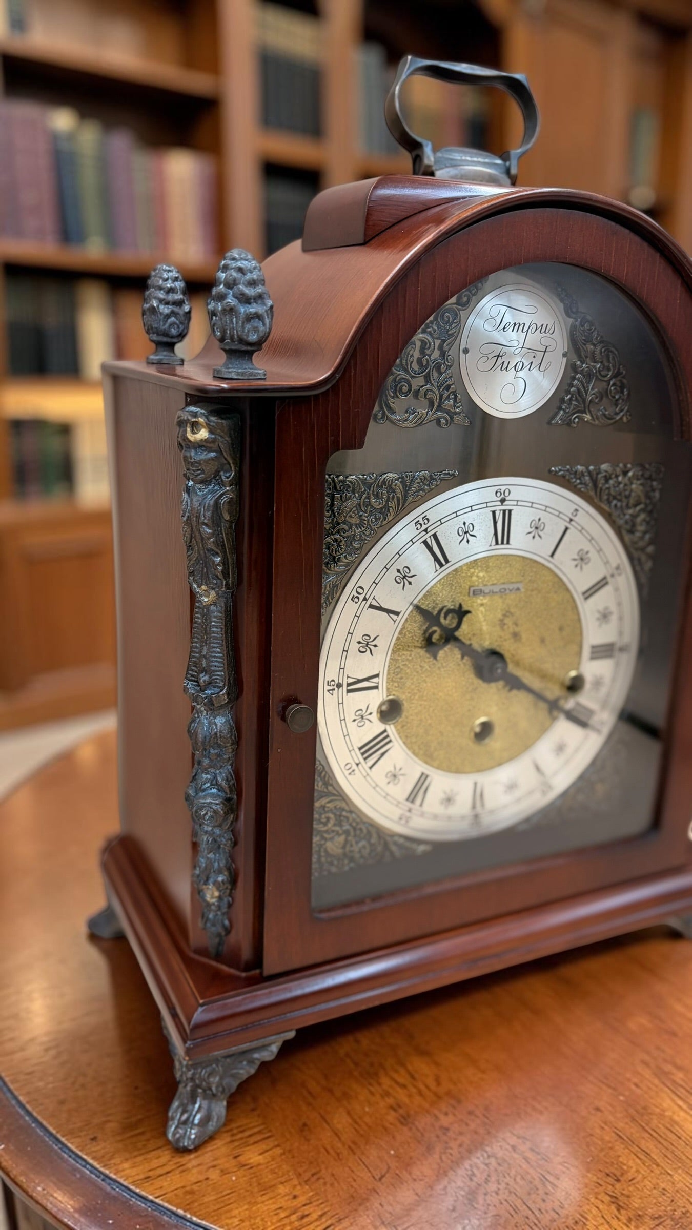 Antique Bulova Triple Chime Bracket Clock