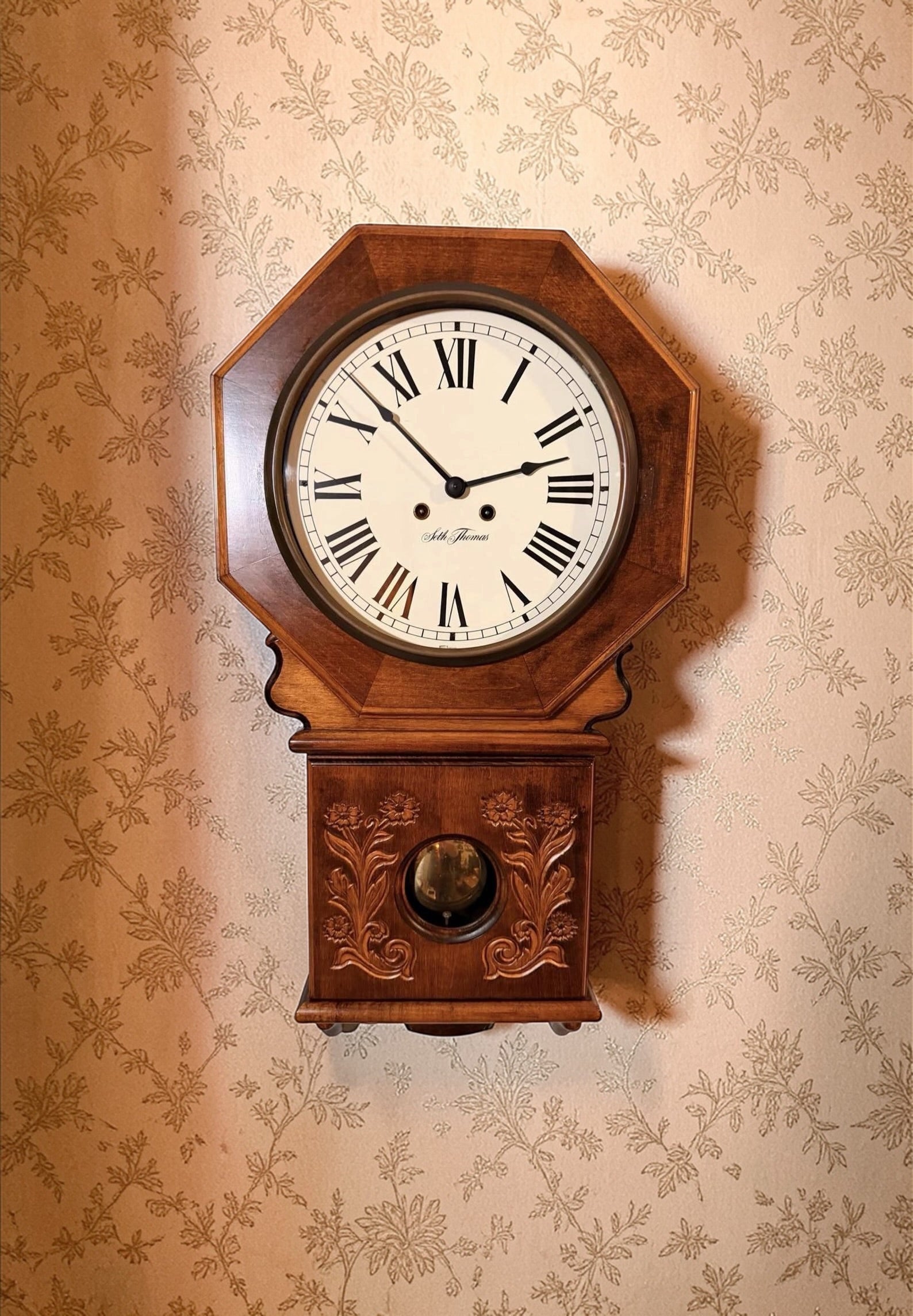 Seth Thomas Octagon Wall Clock – New Hermle Bim Bam Mechanical Movement