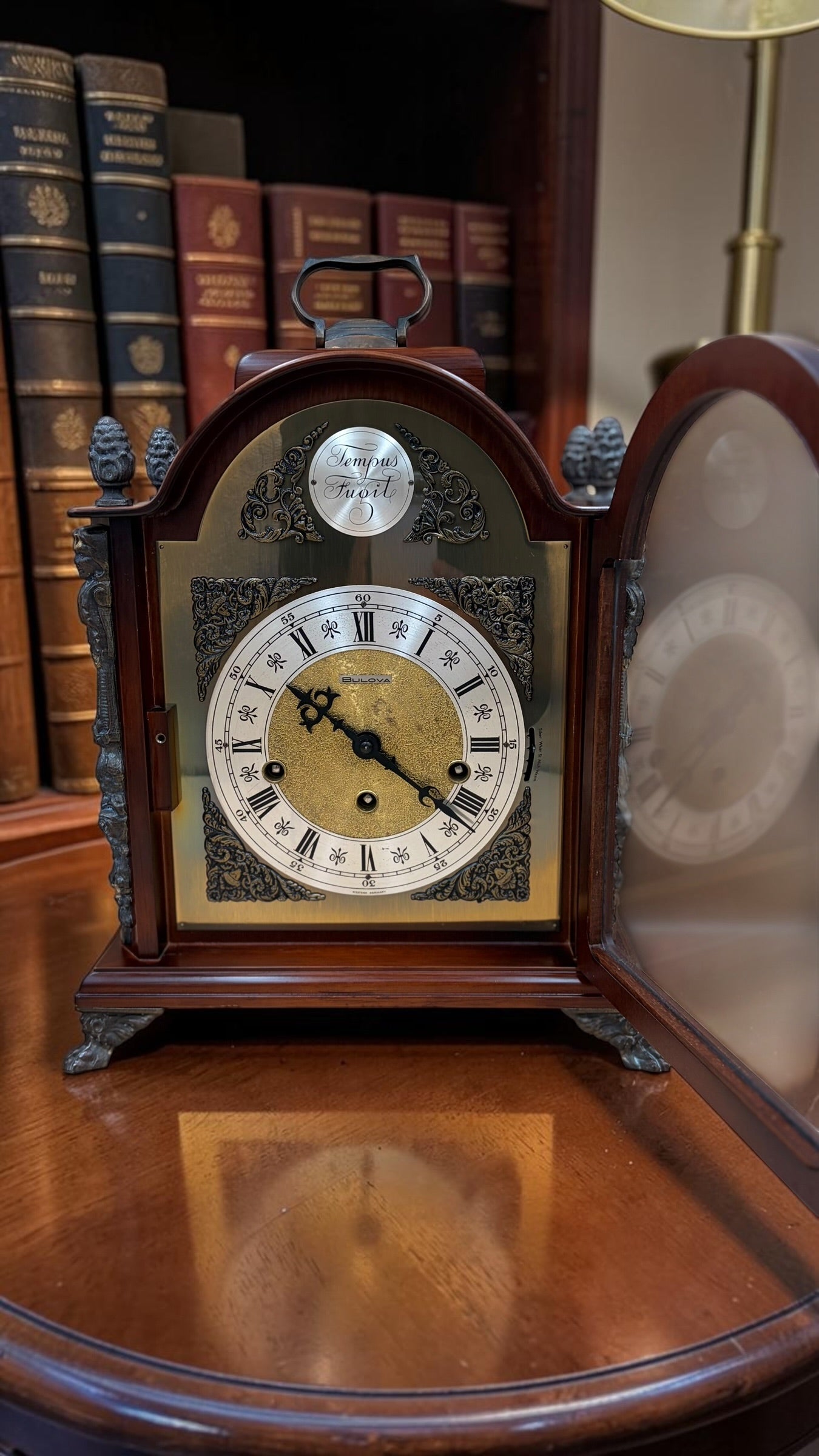 Antique Bulova Triple Chime Bracket Clock
