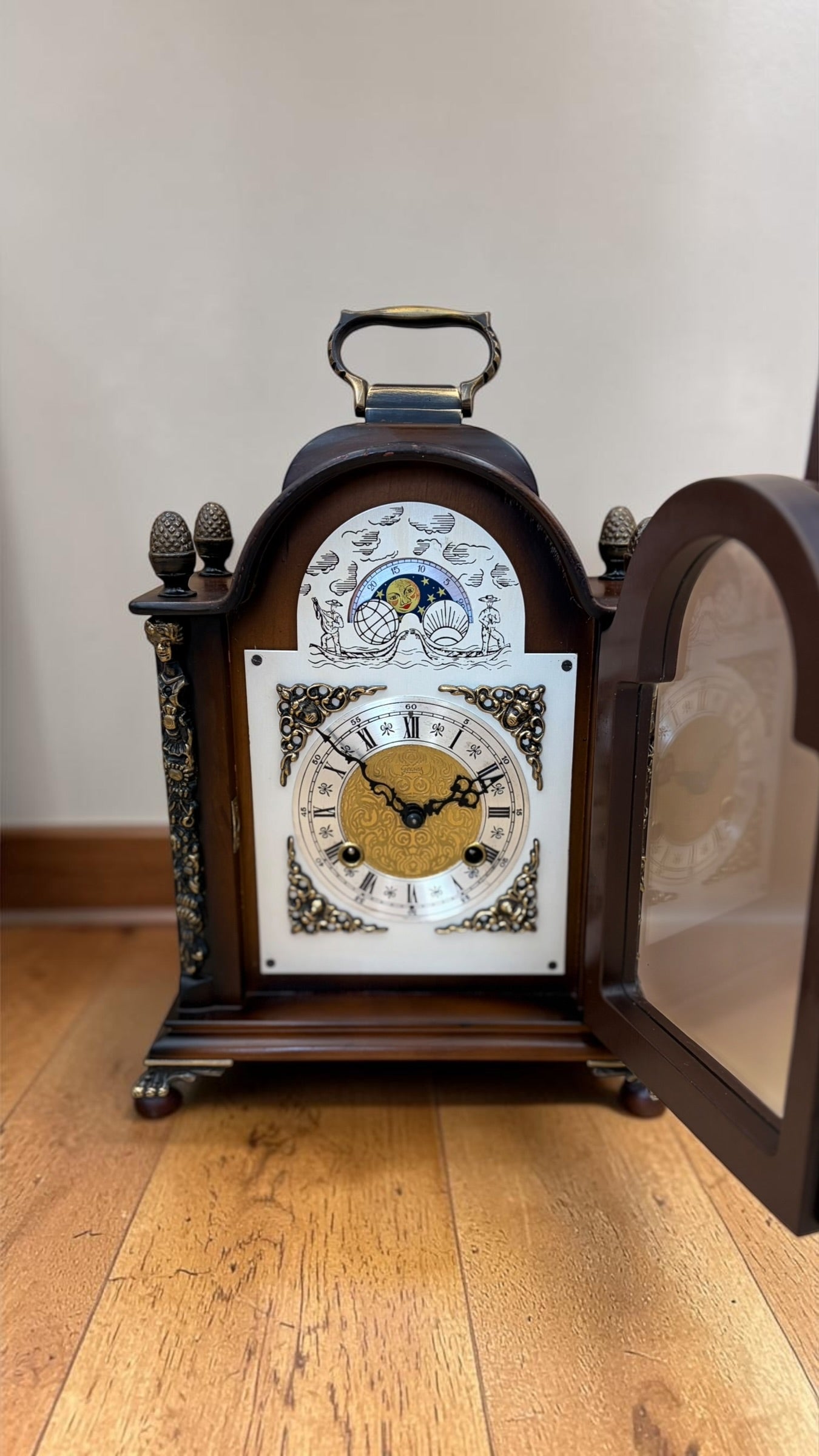 Hermle Bracket Mantel Clock – New Movement, Bim-Bam Strike