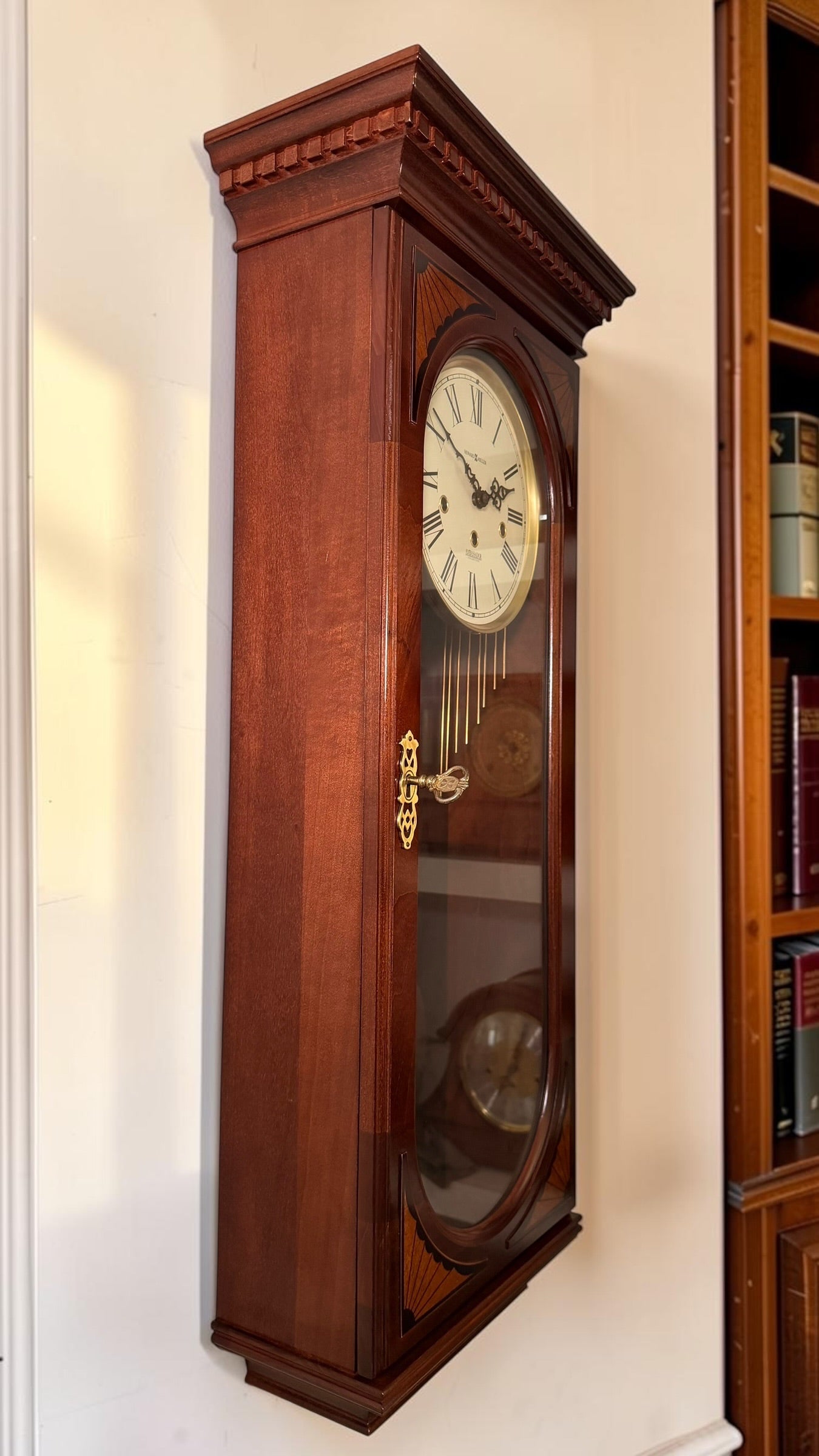 Howard Miller Lewis Triple Chime Wall Clock | Hermle Mechanical Movement | Ambassador Collection | Like New