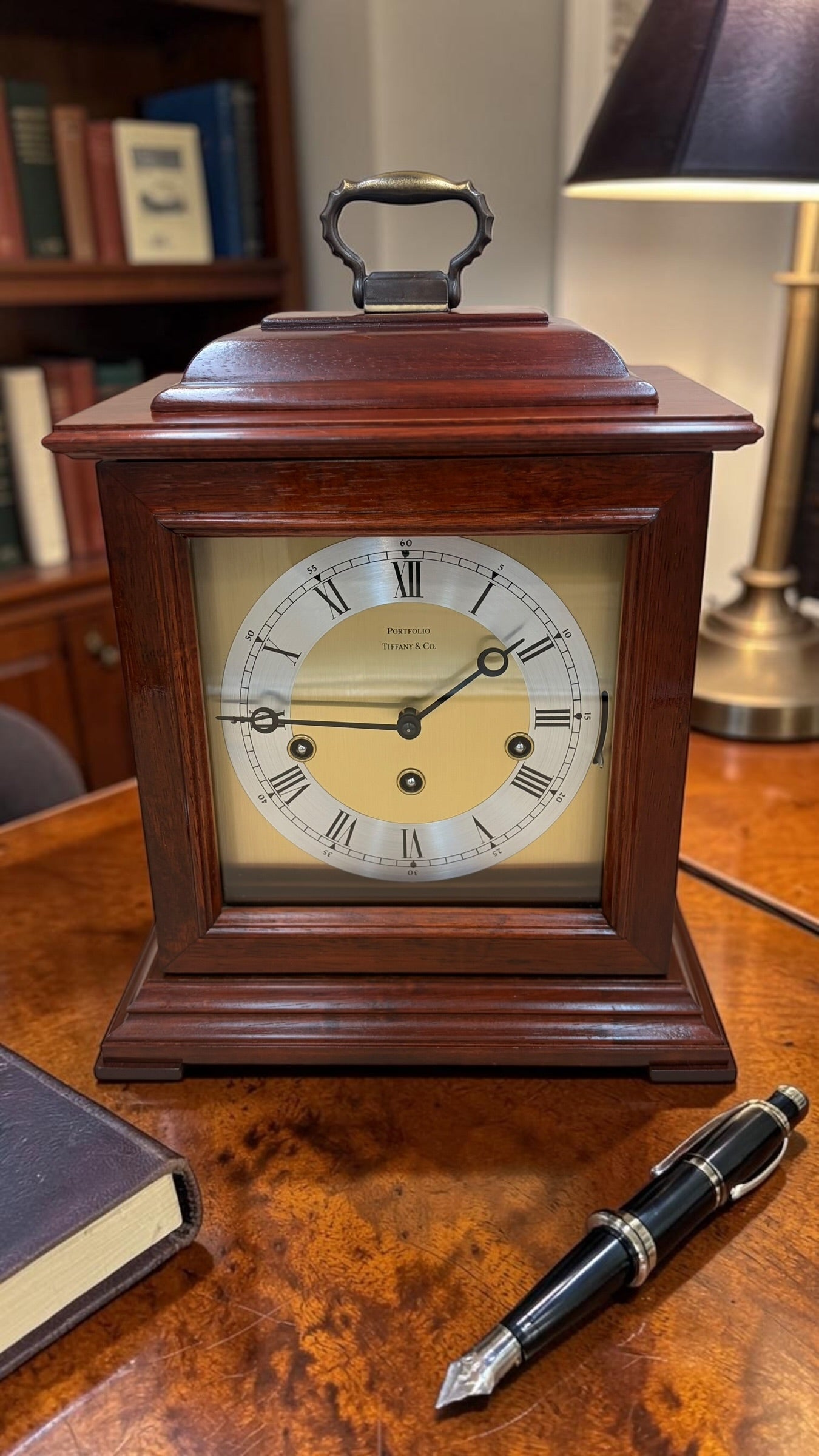 Tiffany & Co. Mechanical Mantel Clock – Chiming Bracket Clock – Freshly Serviced – With Original Tiffany Paperwork