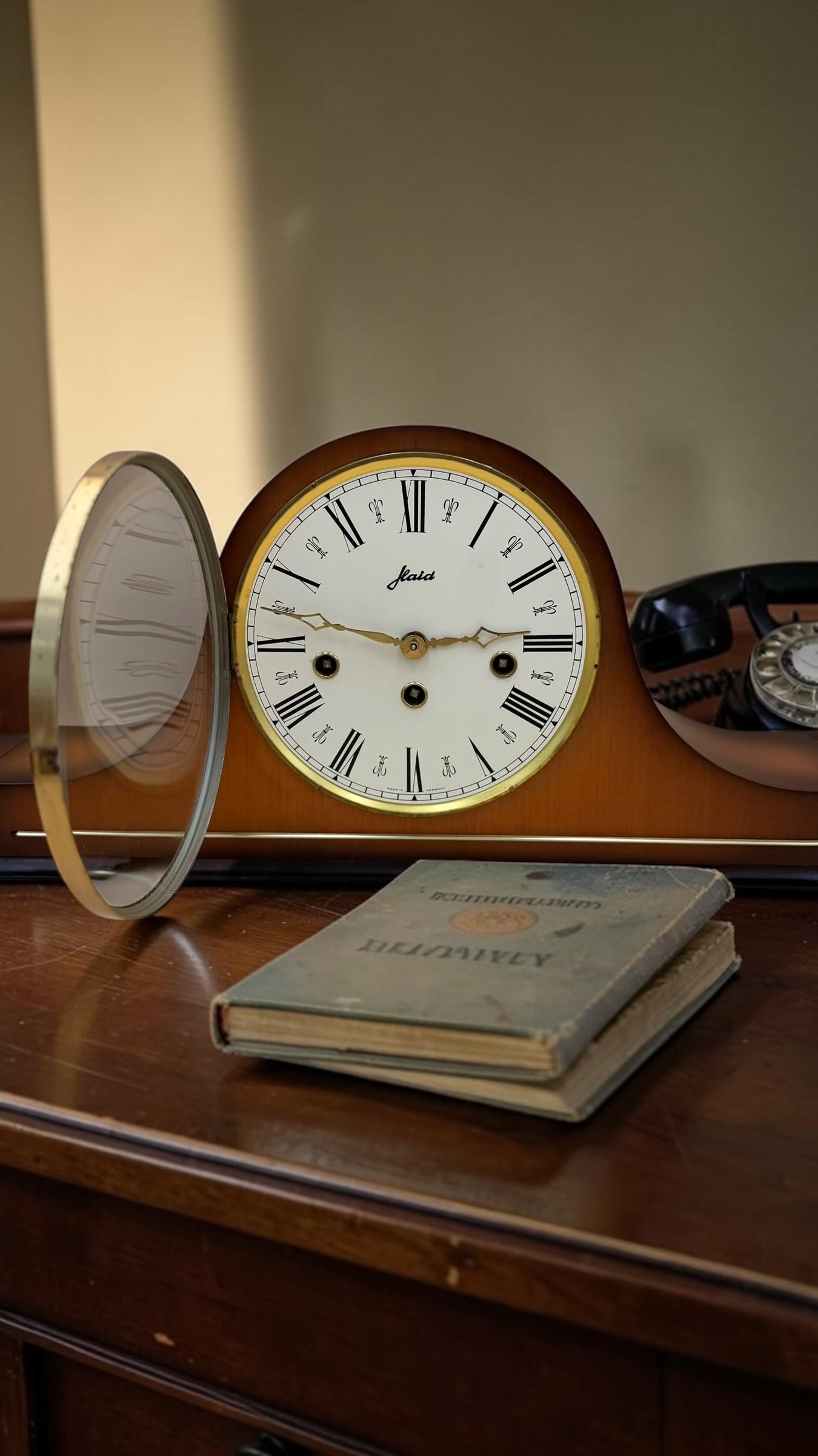 Vintage Jeaid Westminster Chime Mantel Clock – Serviced German Tambour Clock